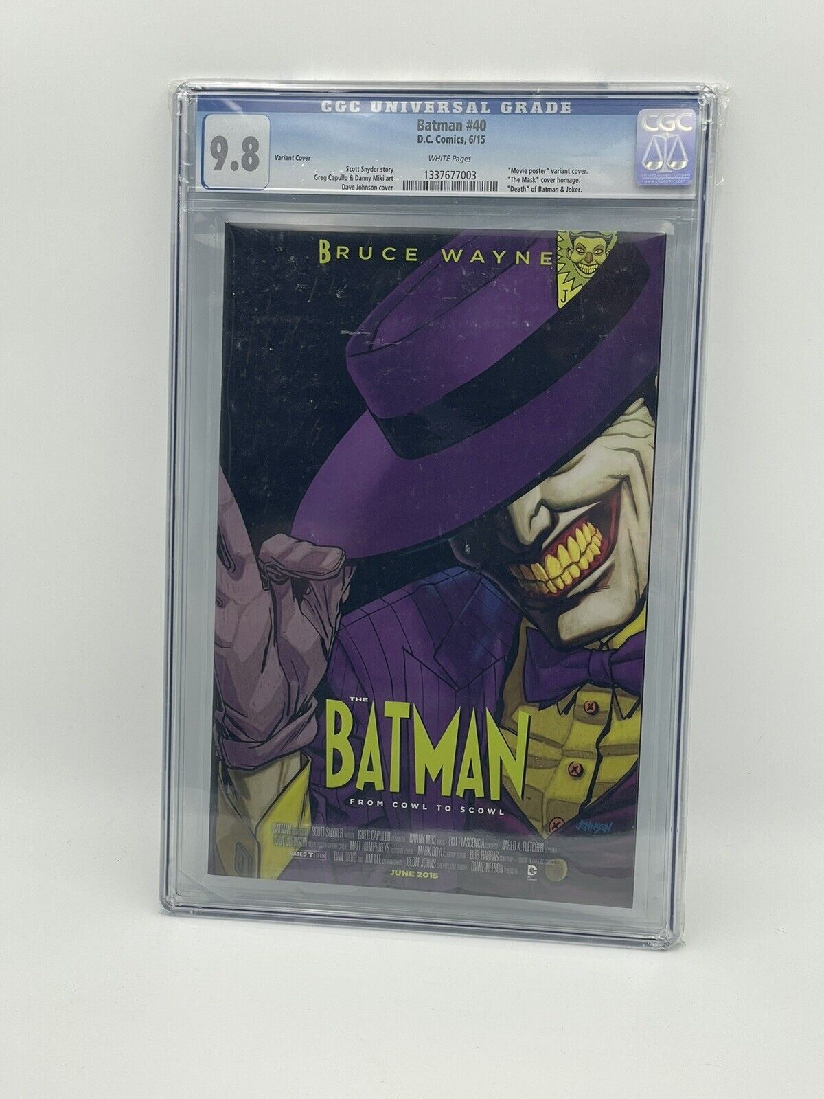 Batman 40 CGC 9.8 The Mask Movie Poster homage DC comics Jim Carrey