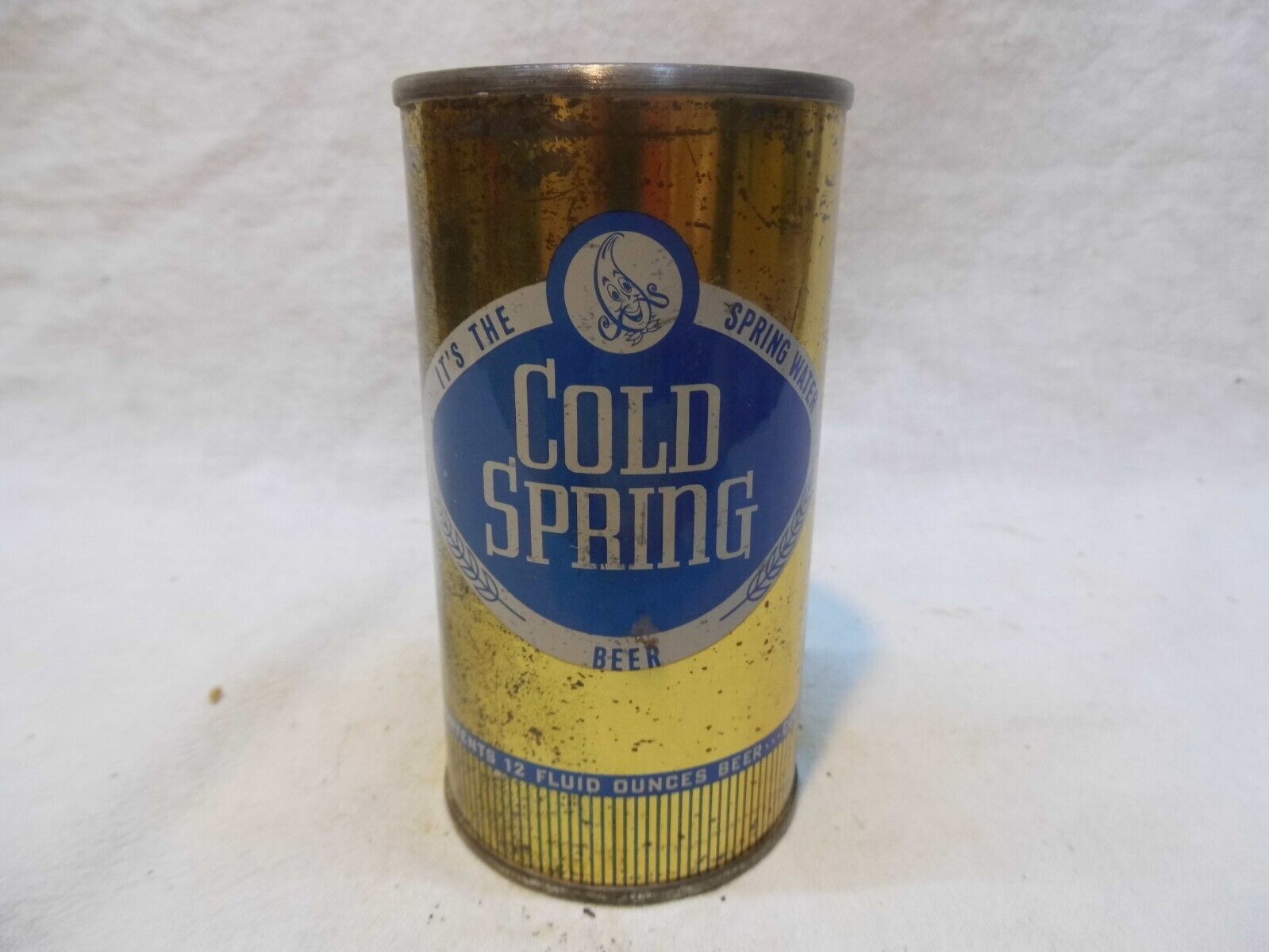 COLD SPRINGS (STRONG ON LID) FLAT TOP BEER CAN~COLD SPRINGS BRG,COLD SPRINGS,MN