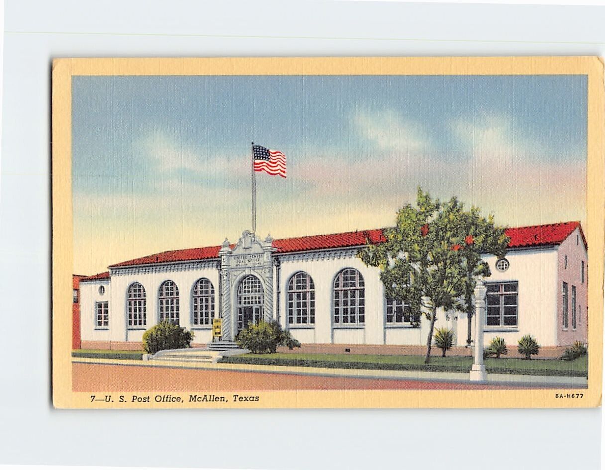 Postcard US Post Office McAllen Texas USA North America