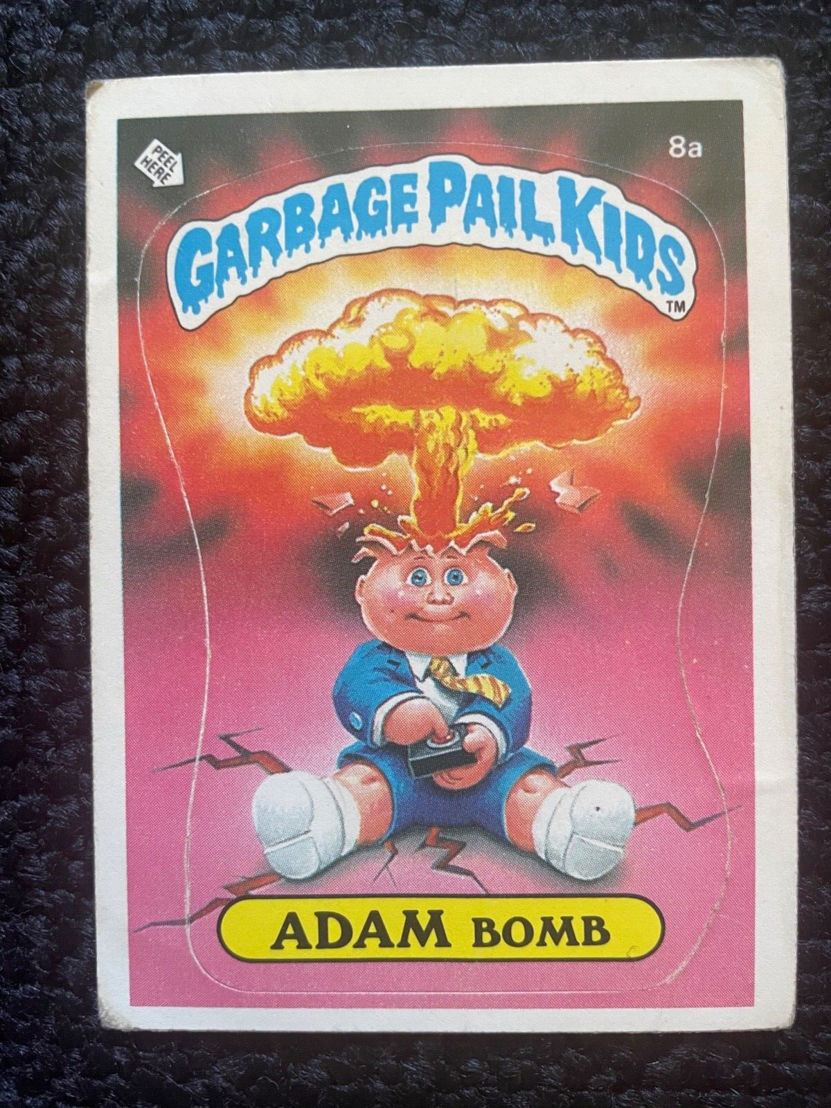 VINTAGE 1985 Garbage Pail Kids Series 1 ADAM BOMB #8a 