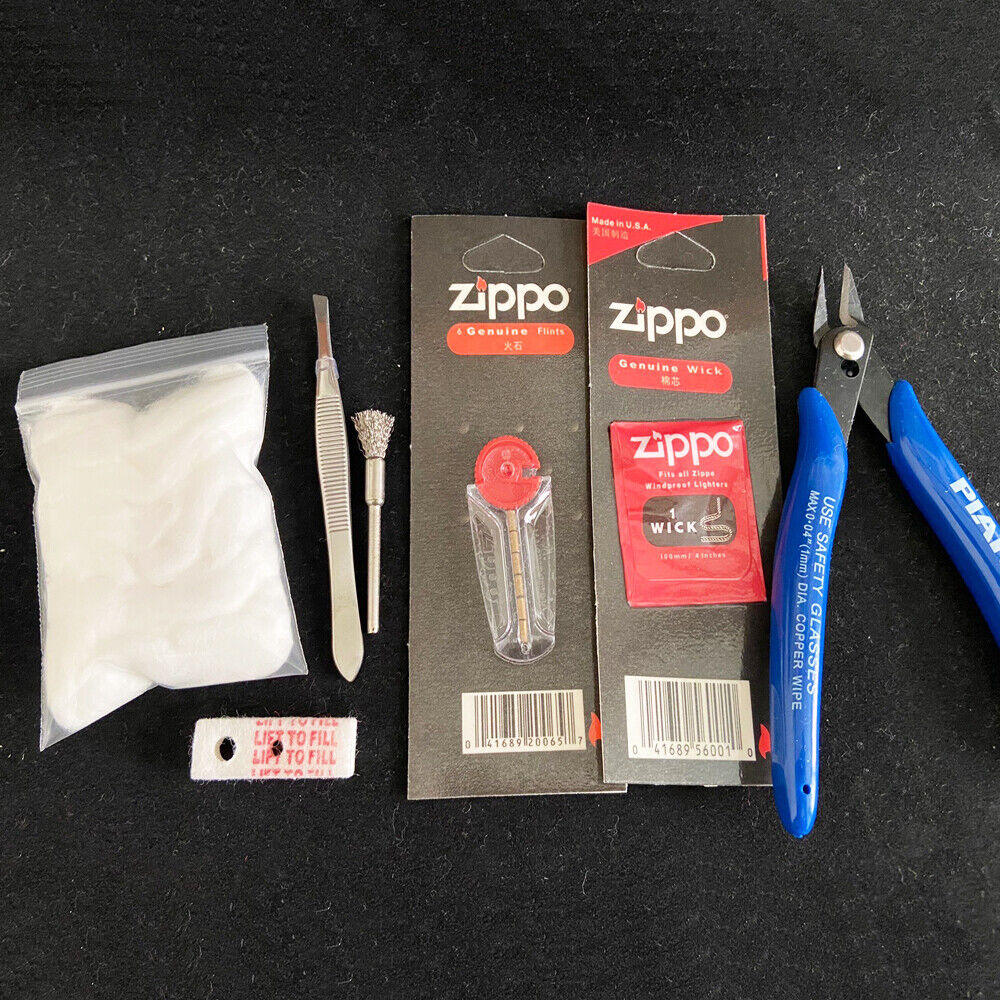 Service Parts Tool Kit For Zippo Lighter : Consumables + Cleaning Accessories