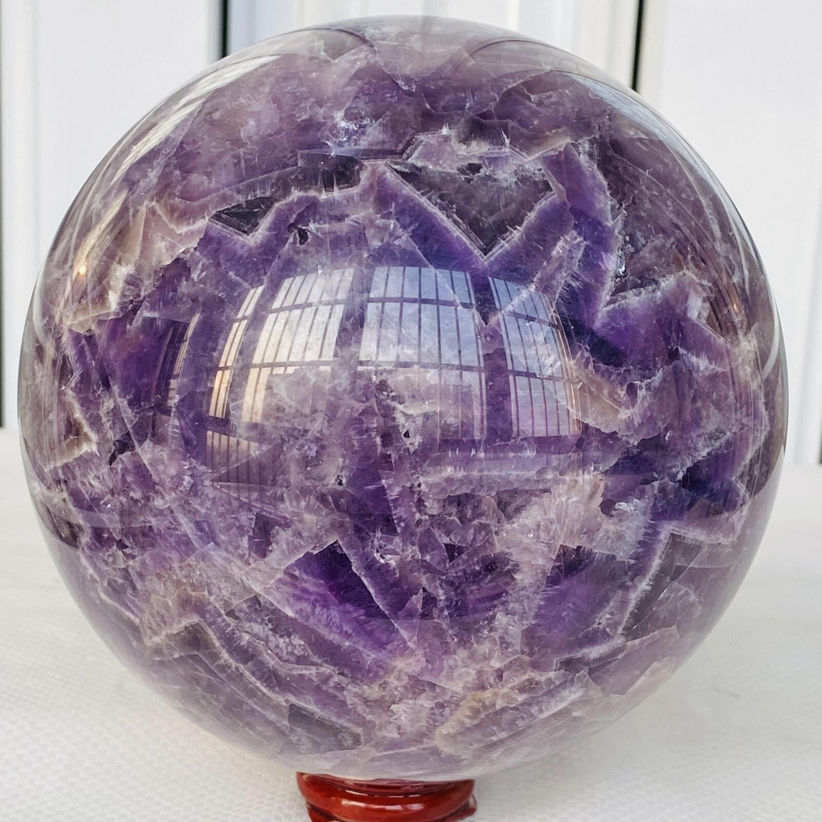 3580g Natural Dream Amethyst Quartz Crystal Sphere Ball Healing
