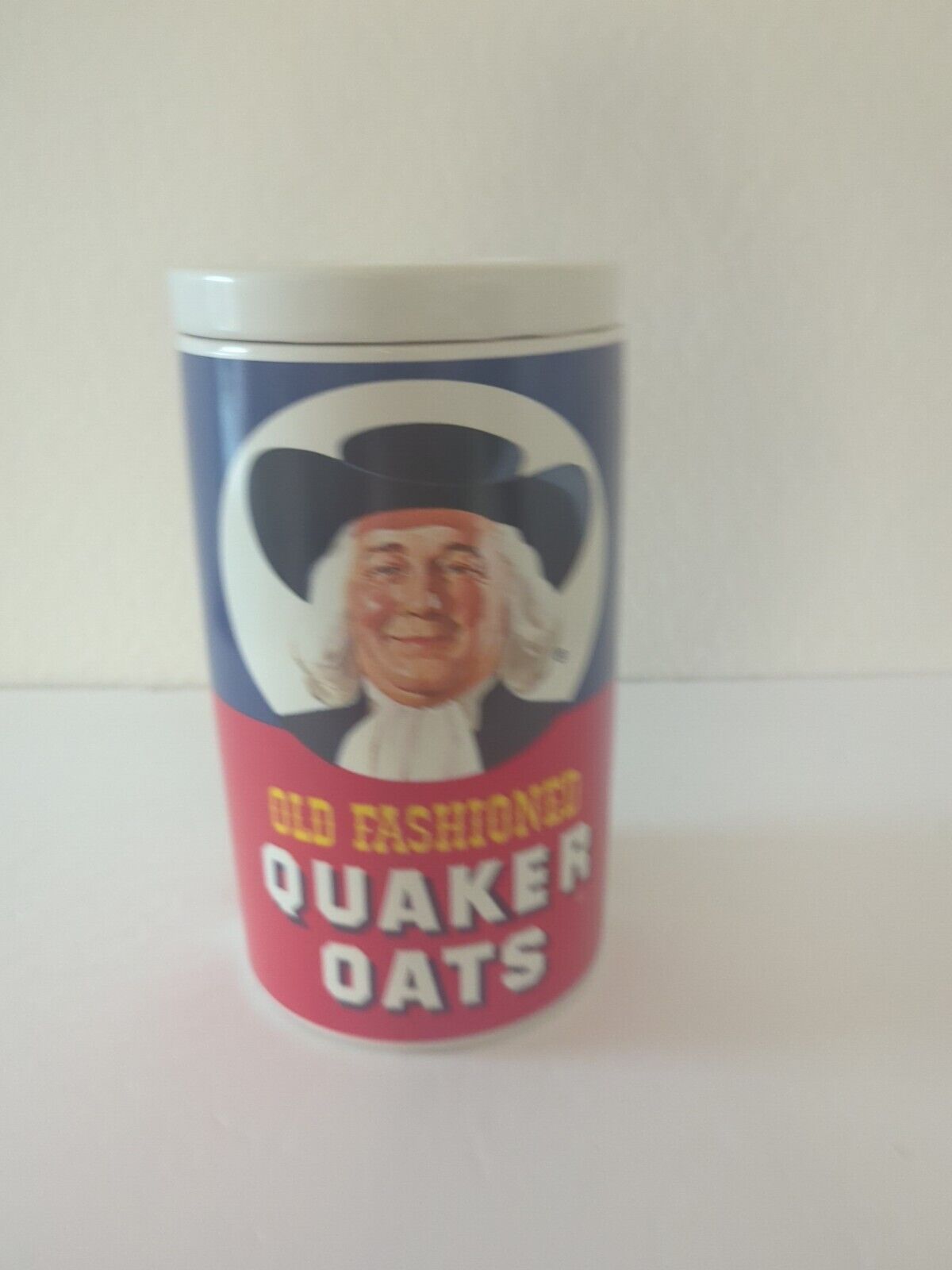 Ceramic Quaker Oats Oatmeal Vintage Container Cookie Jar