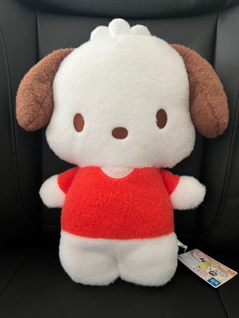 Pochacco Fluffy Wappen BIG Plush Stuffed Toy 40cm Sanrio Doll Furyu 2023