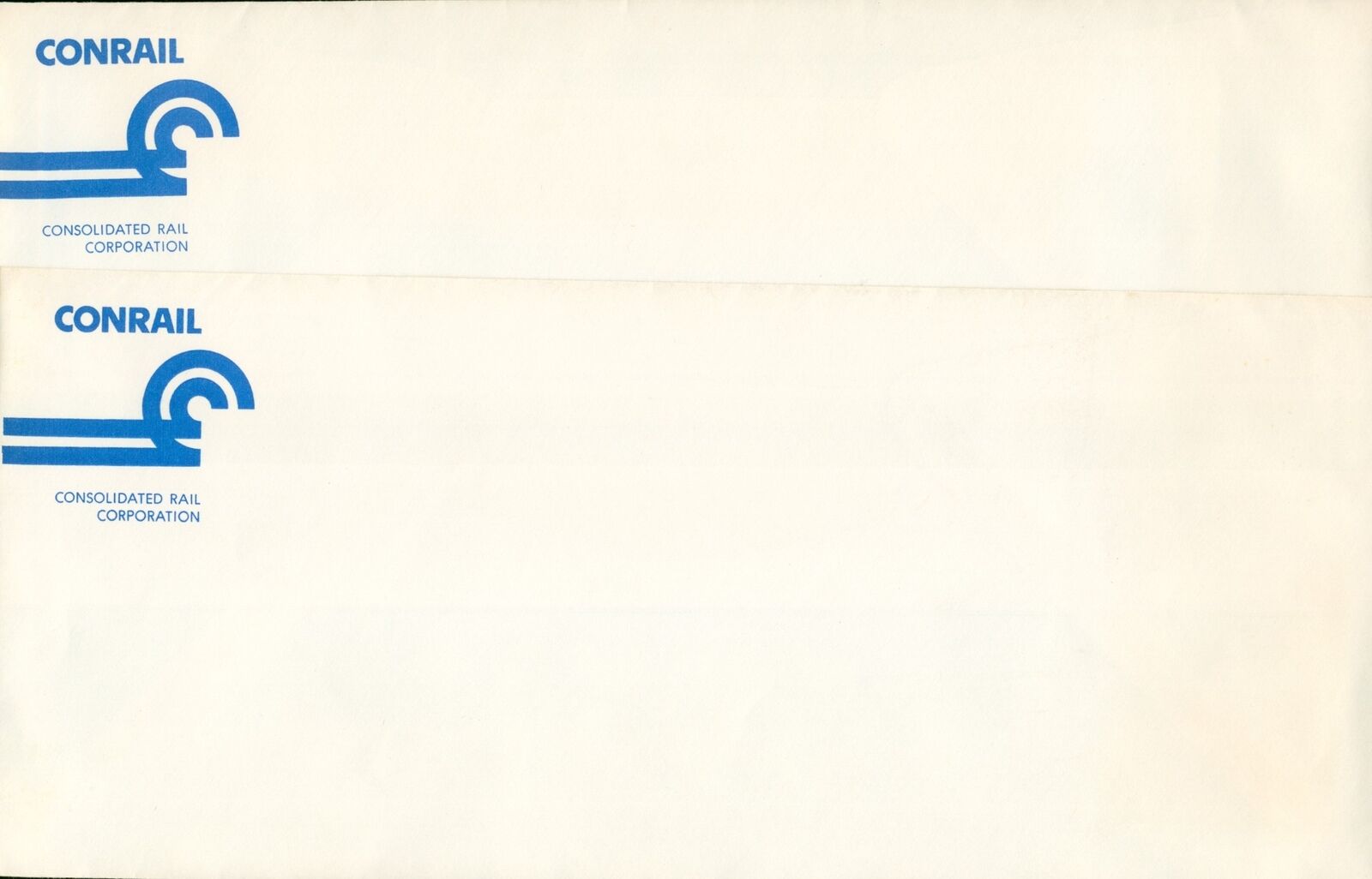 c1976 Conrail Train Railway Envelope Pair Consolidated Rail Train Mail Bag