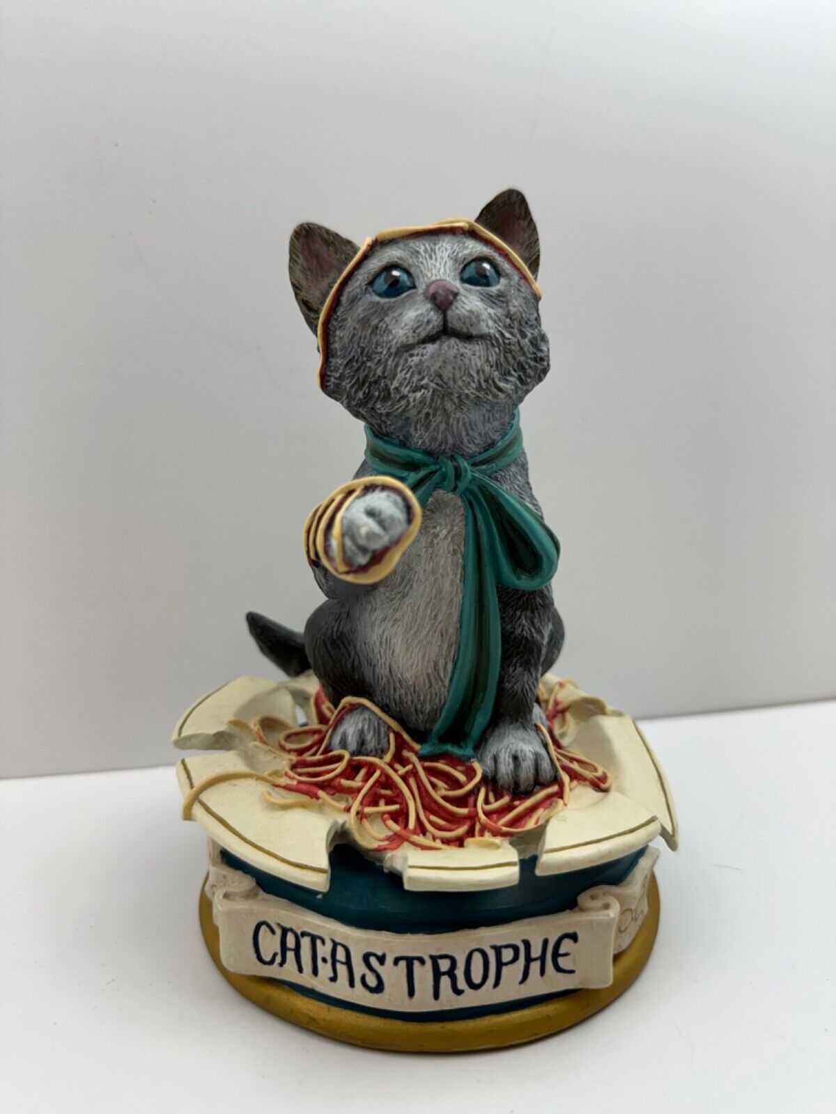 Danbury Mint Cat-Astrophe Quotable Cats Sculpture Kitty Cat Jonathan Goode
