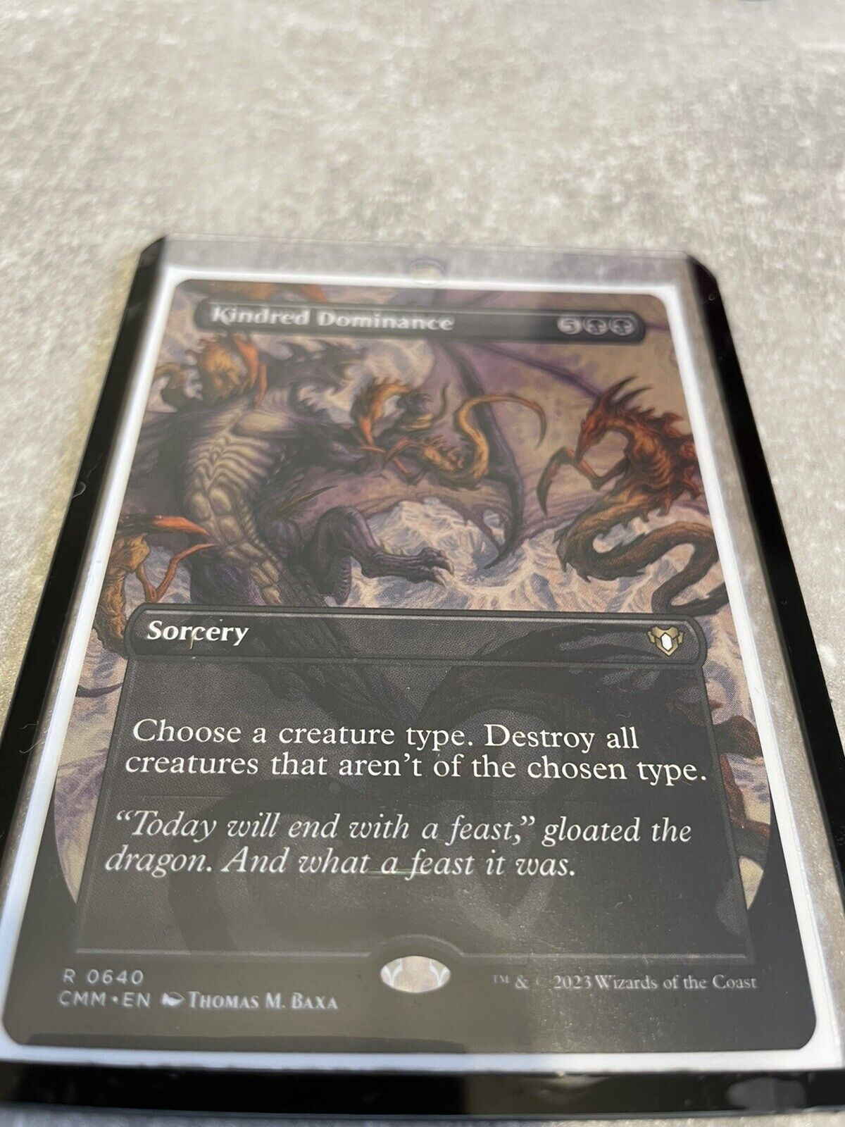Magic The Gathering Commander Masters Kindred Dominance Ext Art NM (Rare)