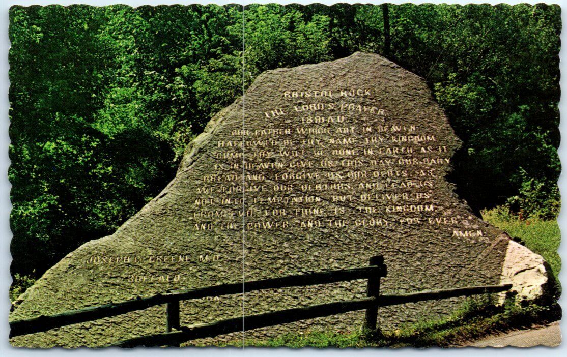 Postcard - Lord\'s Prayer Rock, Bristol, Vermont
