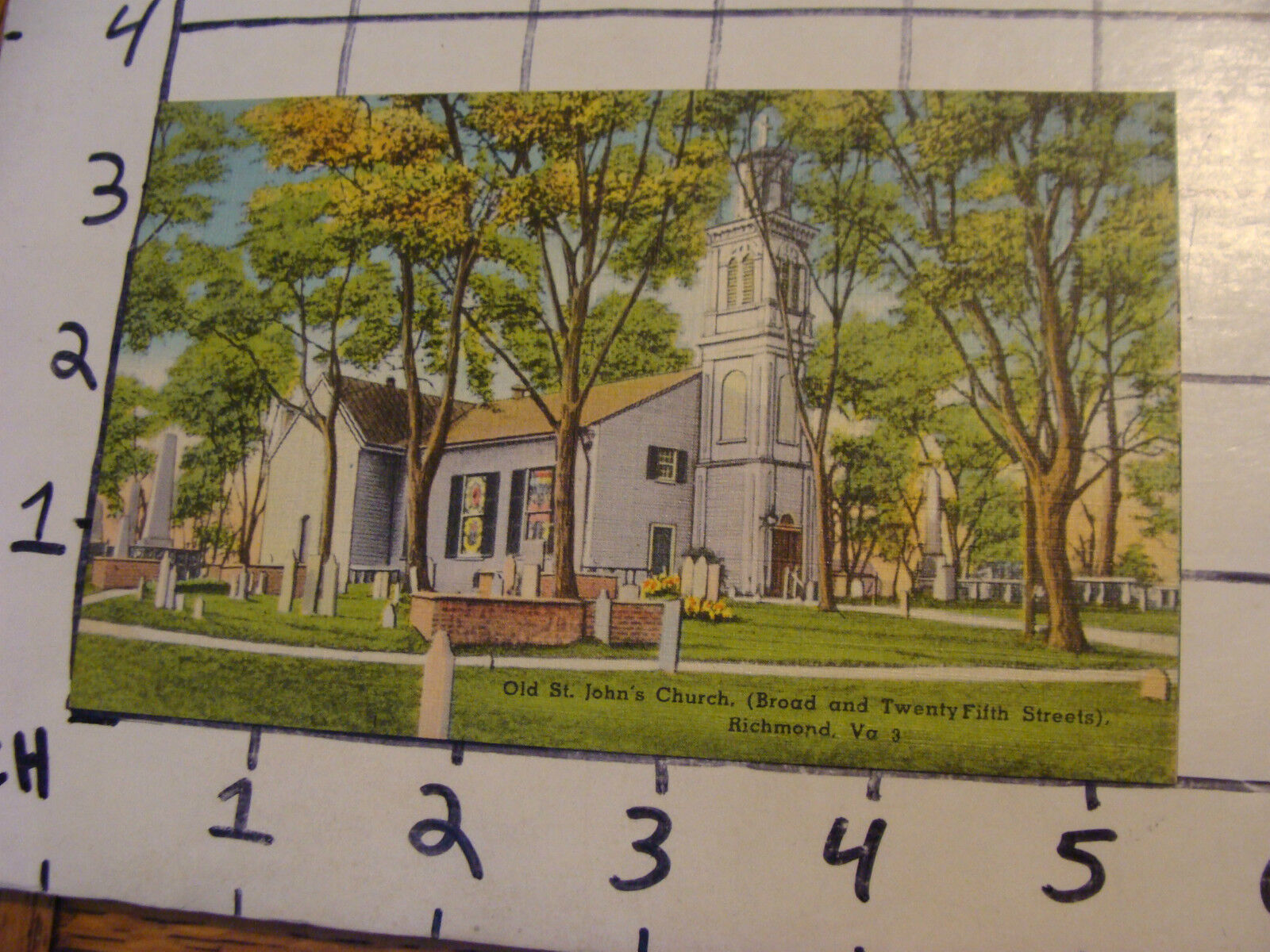  Unused Postcard: Richmond, OLD ST. JOHN\'S CHURCH, broad & twenty fifth strts