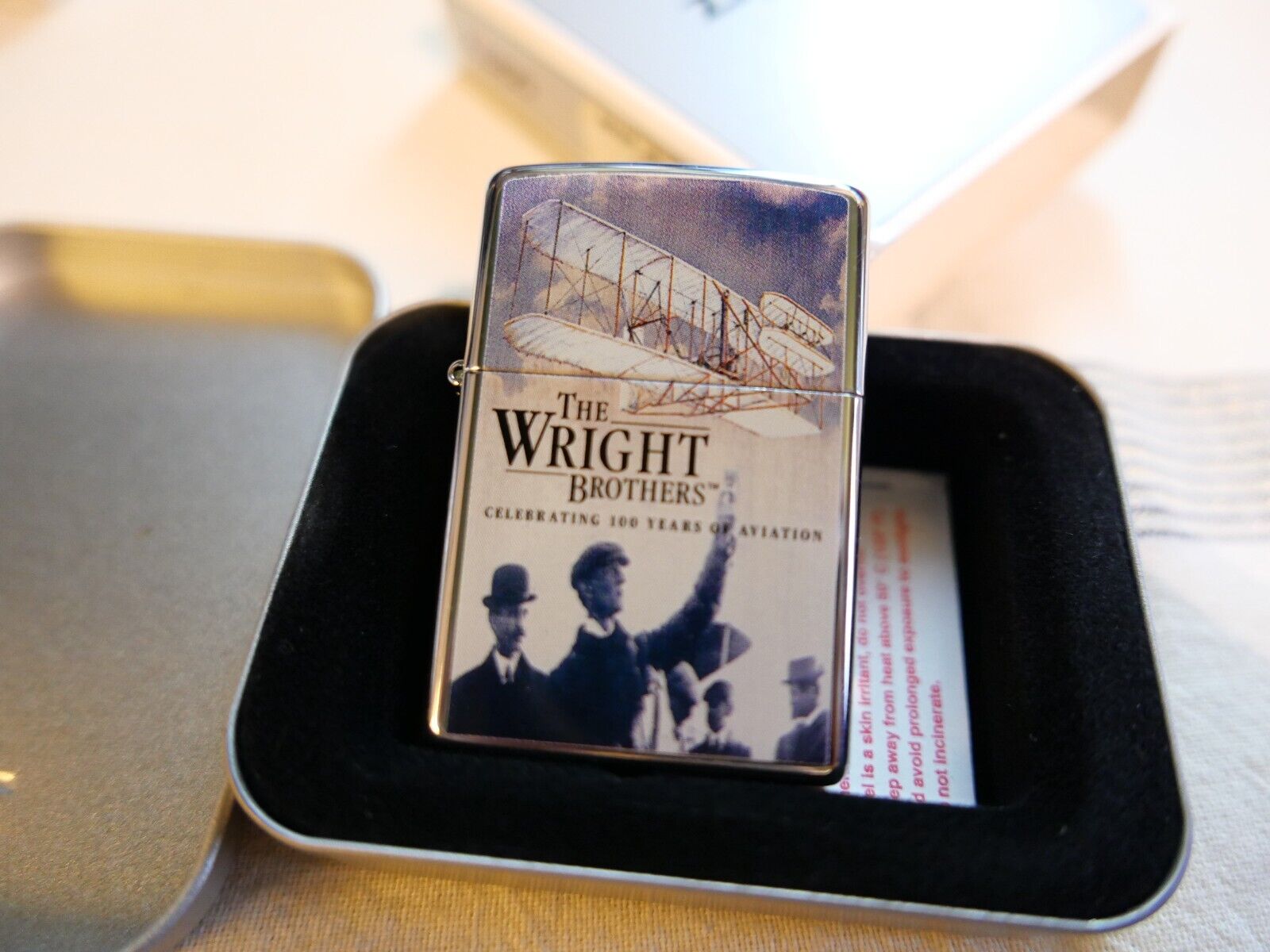 ZIPPO WRIGHT BROTHERS 100 YEARS CELEBRATING OF AVIATION LIGHTER 2003
