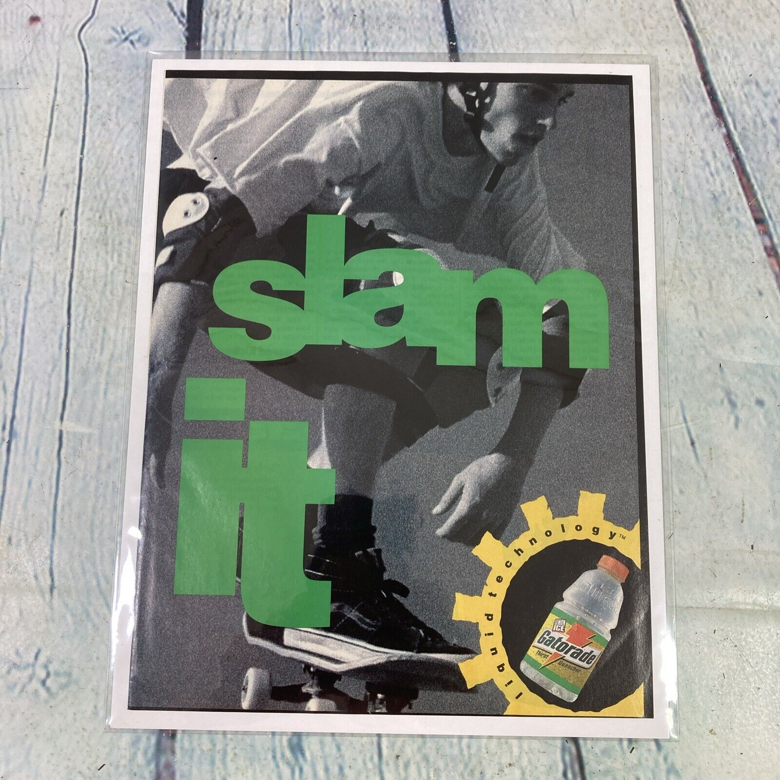 1994 Gatorade Slam It Skateboarding Vintage Print Ad/Poster Sport Magazine Page