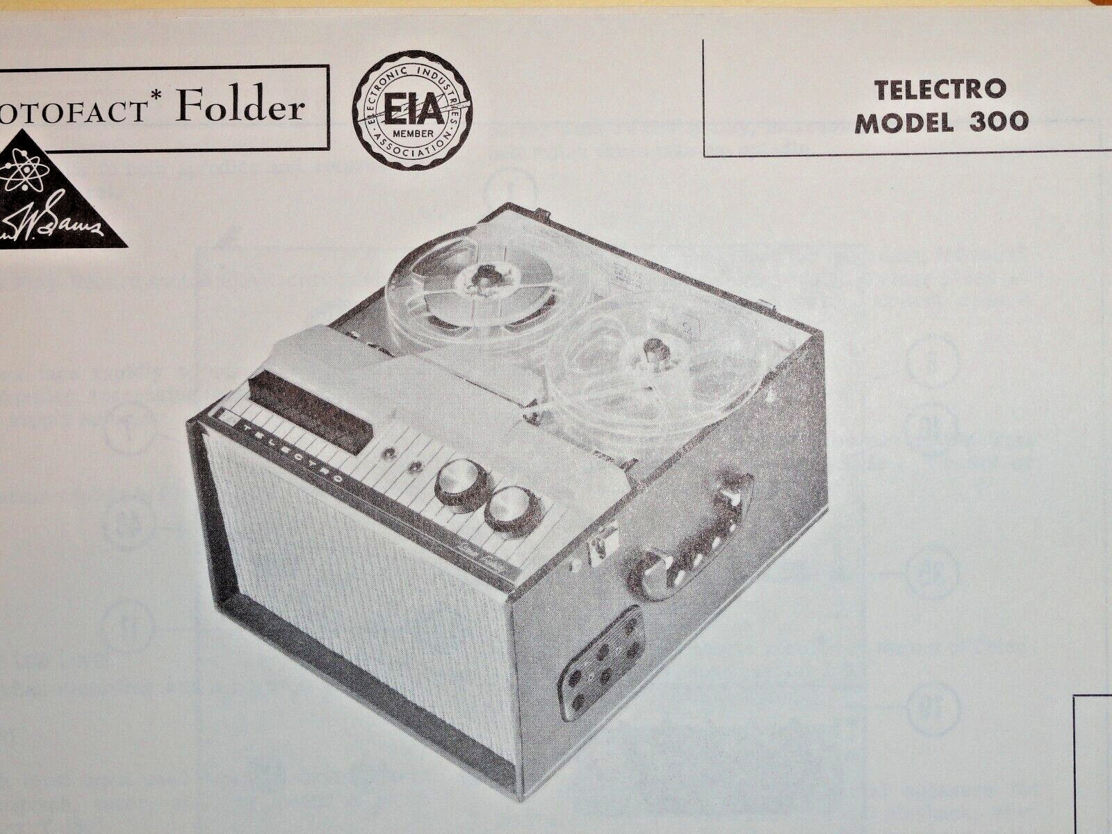 Original Sams Photofact Manual TELECTRO 300 (459)