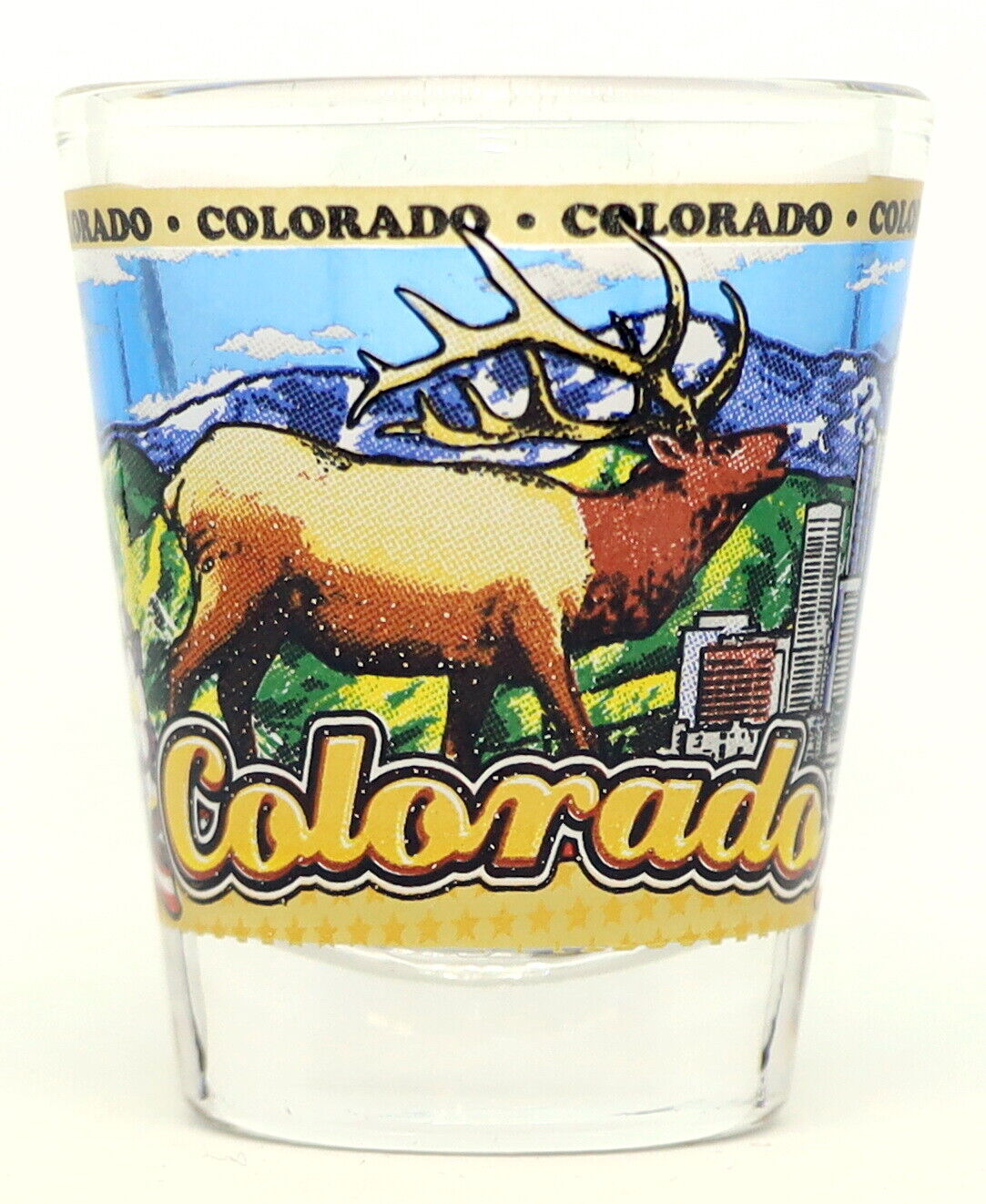COLORADO STATE WRAPAROUND SHOT GLASS SHOTGLASS