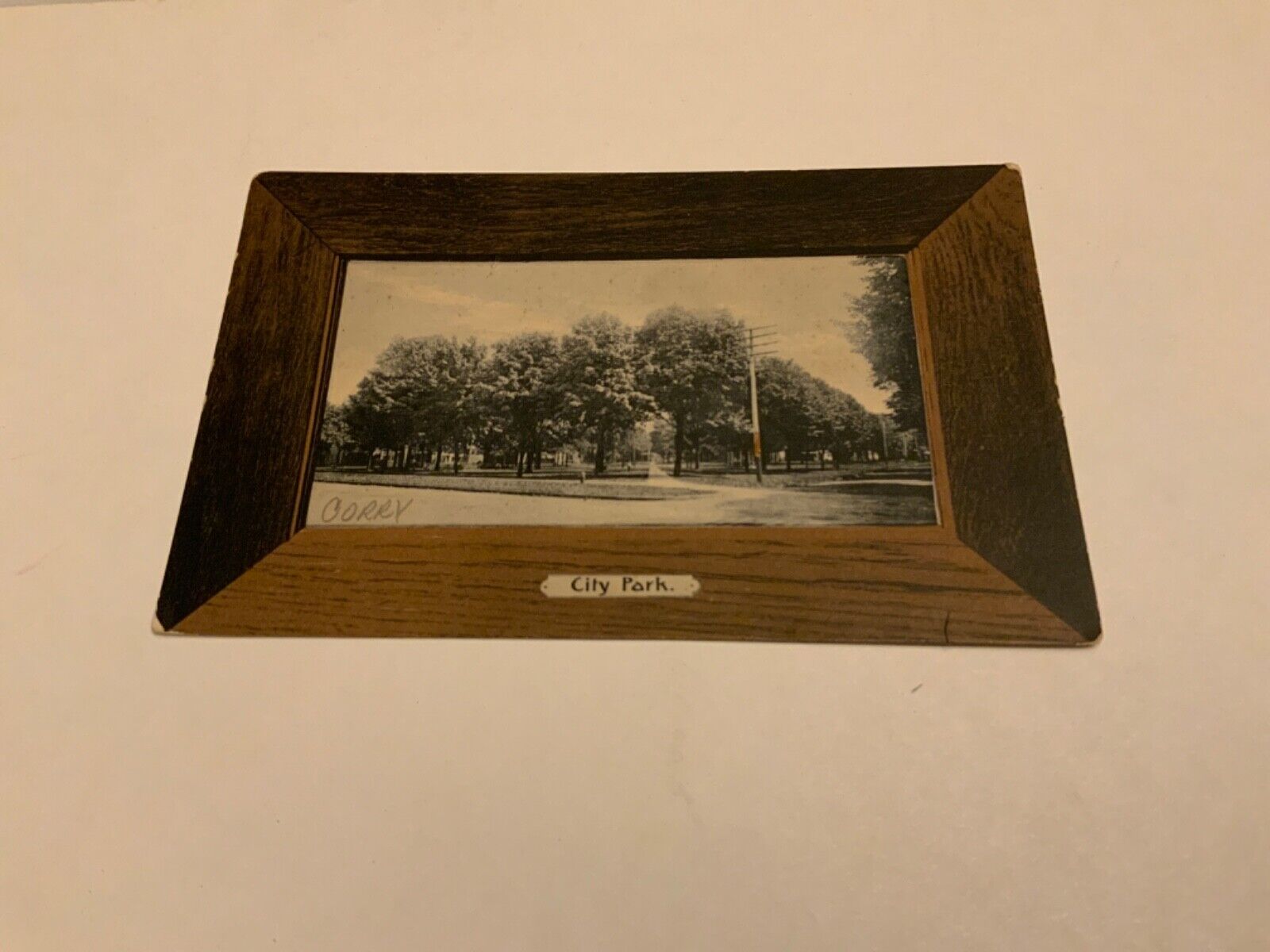 Corry, Pa. ~ City Park Framed - Posted  Antique  Postcard