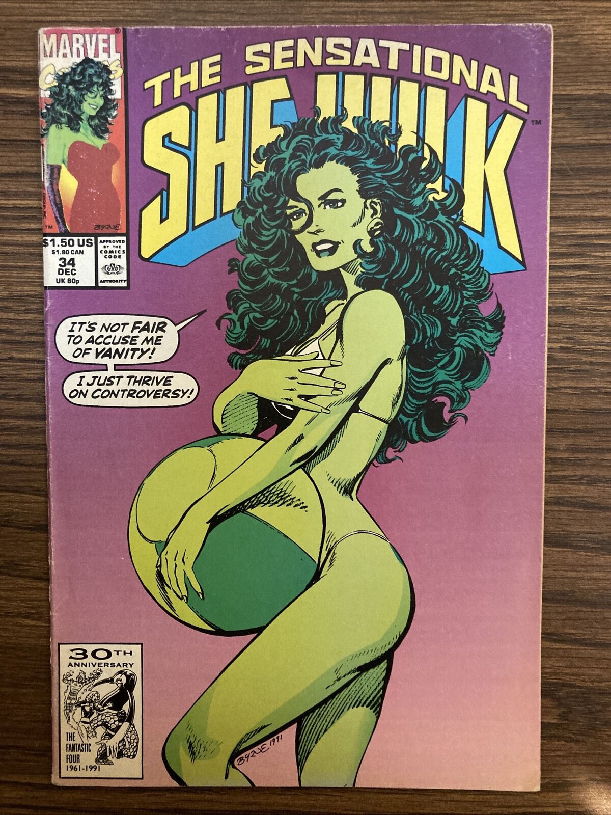 Marvel Comics: The Sensational She-Hulk #34 1991 John Byrne Vanity Fair Cover
