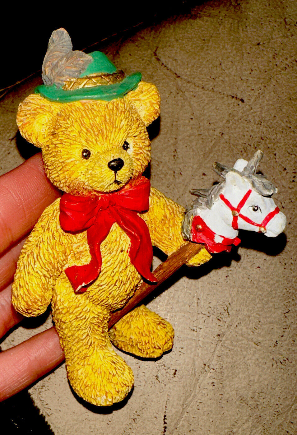 Bronson Collectible Teddy Bear Stick Pony Porcelain Figurine 95 