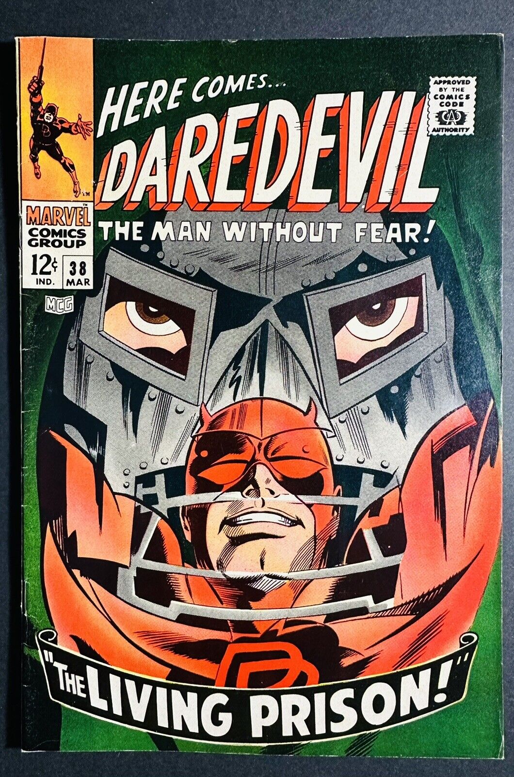 Daredevil #38 Marvel Comics 1968 FN+ Classic Doctor Doom Cover NICE