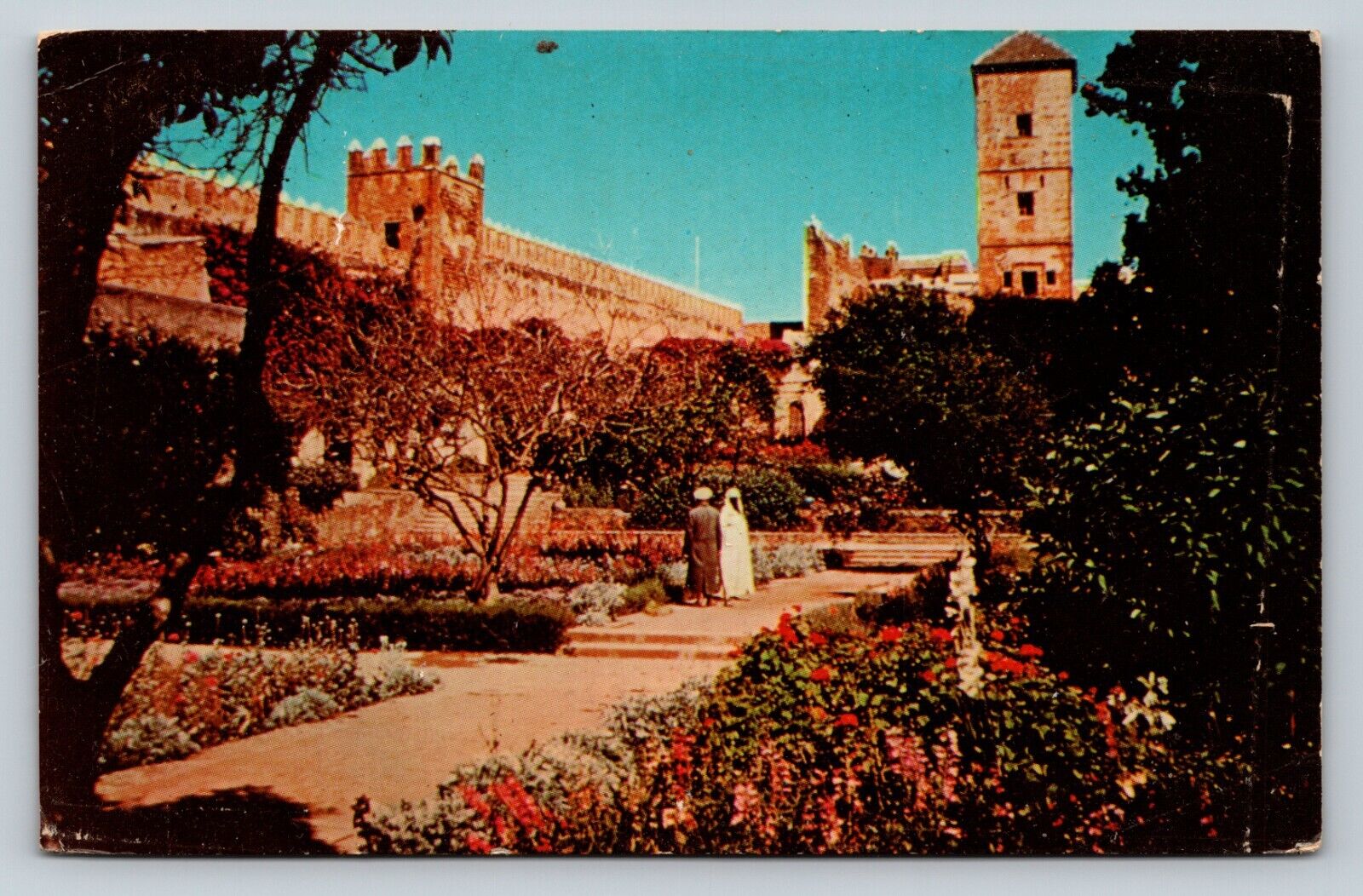 Oudia Gardens Rabat Morocco Museum Of Moroccan Handicrafts VINTAGE Postcard