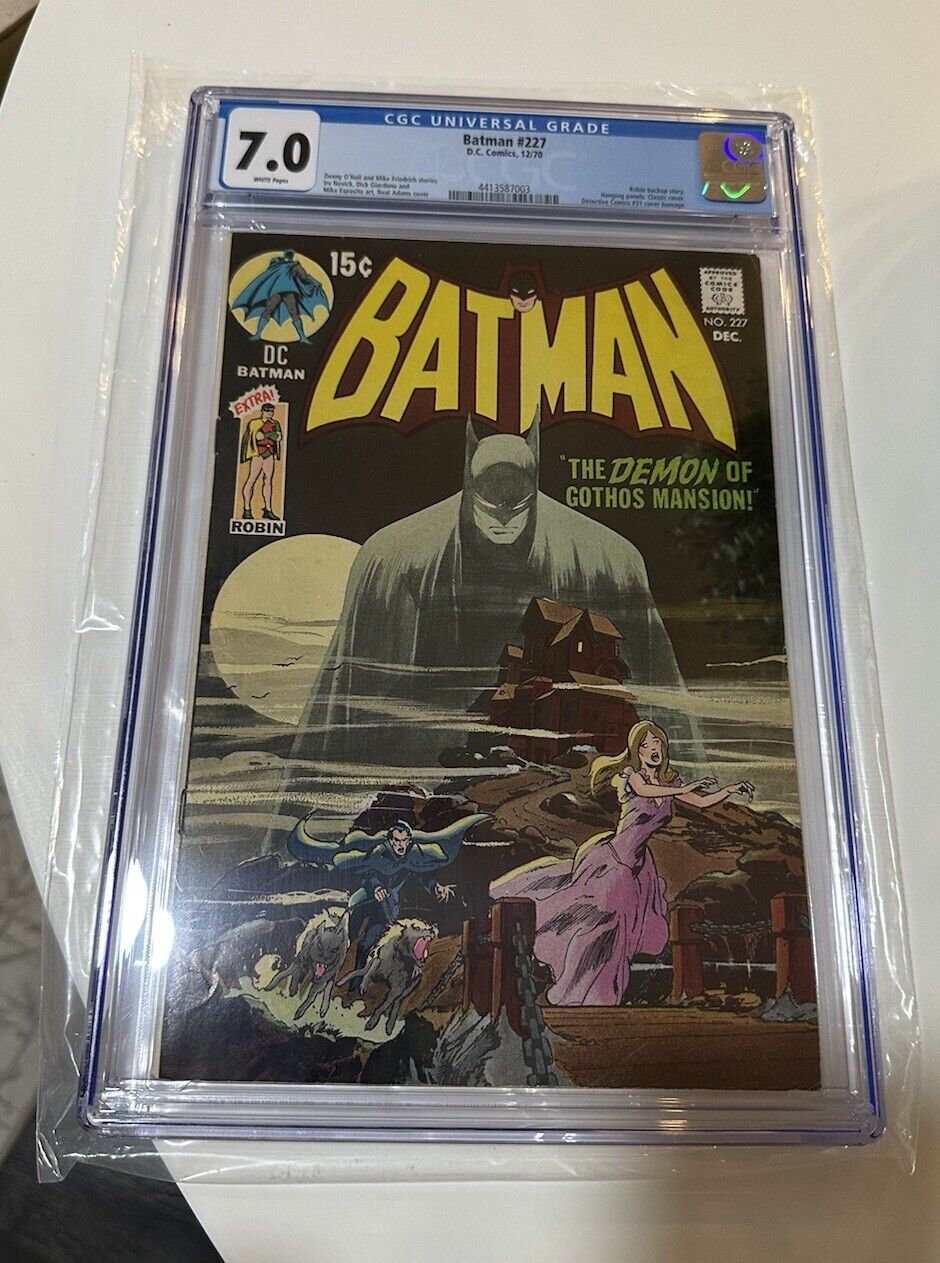 Batman #227 (DC, 1970) CGC 7.0 - Classic Neal Adams Cover  White Pages  Fresh