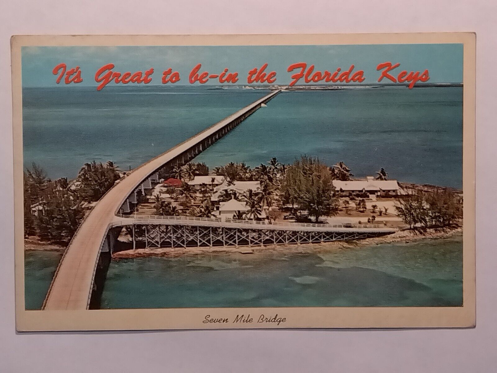 Seven Mile Bridge Over Pigeon Key Posted 1966 Postcard