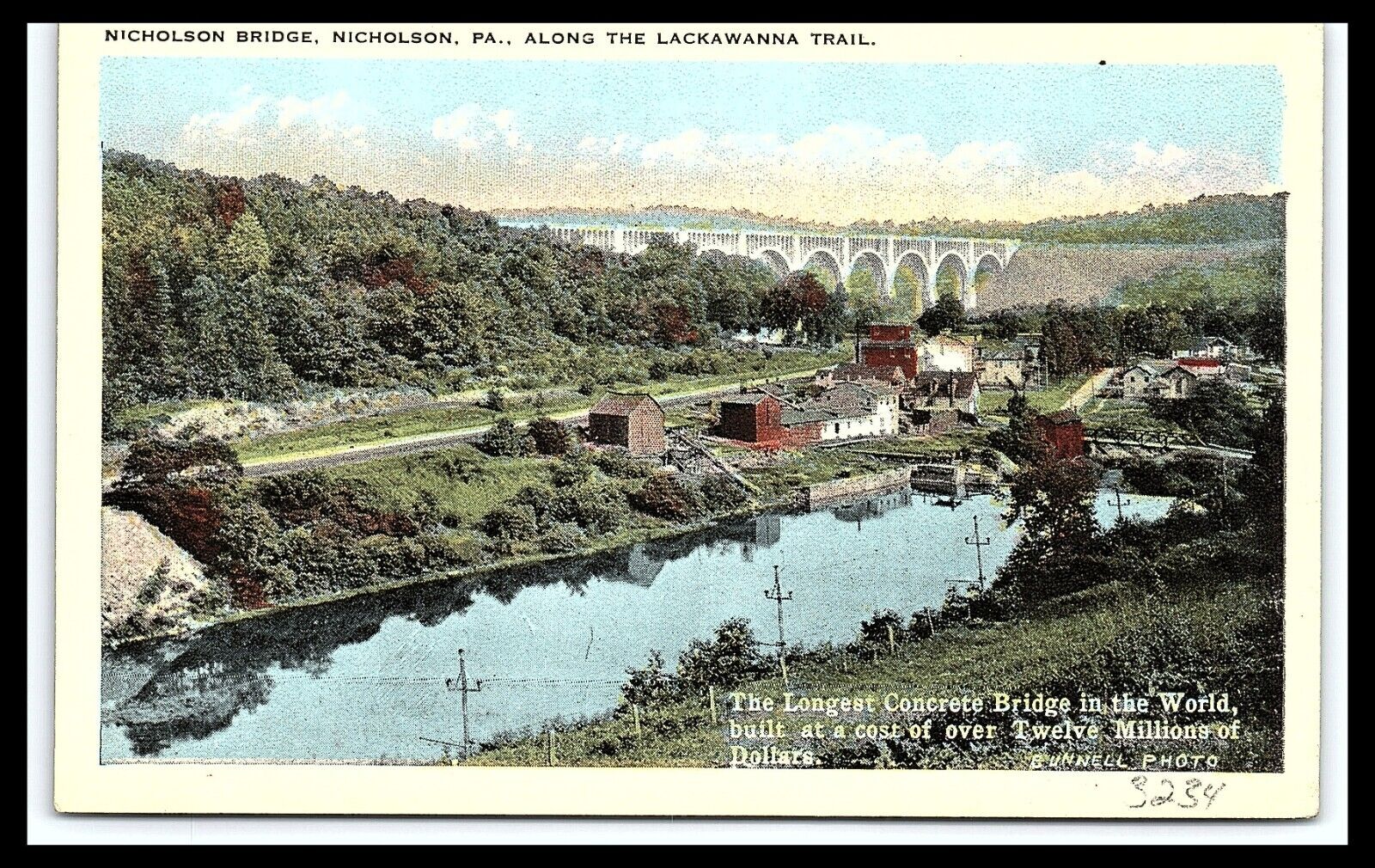 PA Nicholson Bridge Along the Lackawanna Trail Postcard       pc305