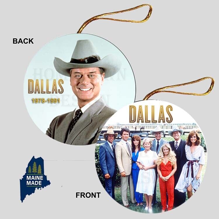 DALLAS Christmas Ornament - Collectible Gift Vintage TV Series JR Ewing Texas