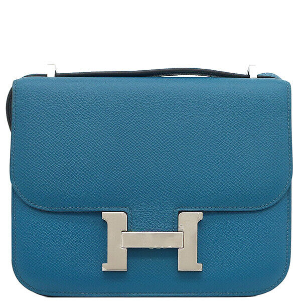 Hermes Shoulder Bag Constance Mini 3 Blue Is Mir Vaux Epson T Stamp