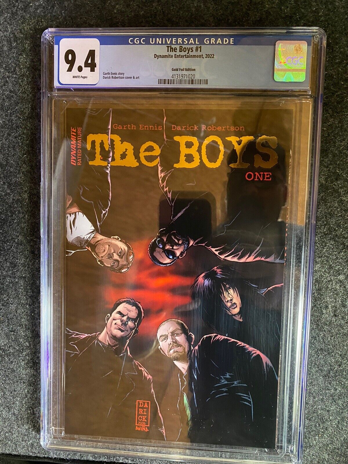 Dynamite Entertainment The Boys #1 Gold Foil Edition CGC 9.4