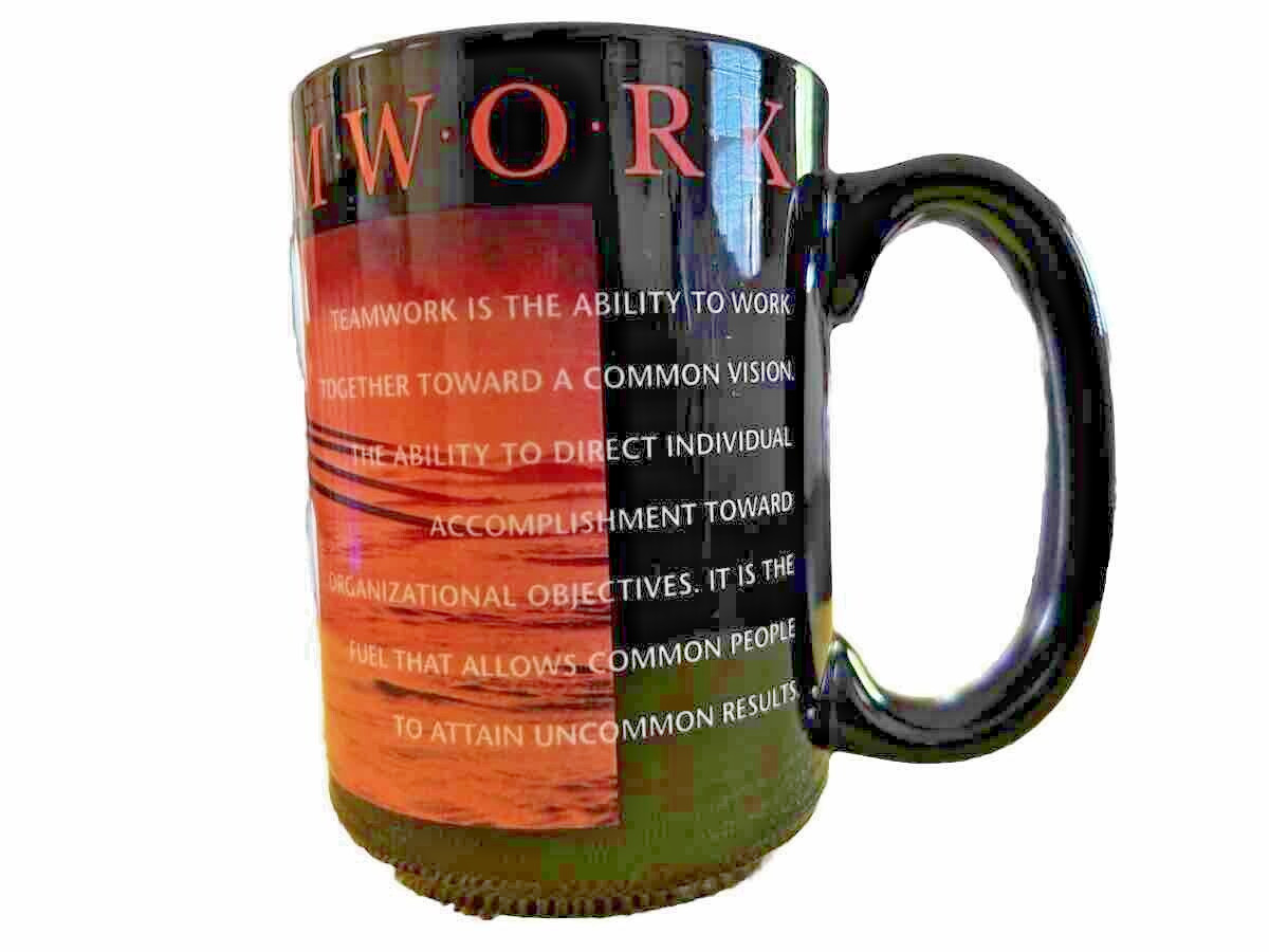 TEAMWORK Inspirational Definition Coffee Mug Used 14oz