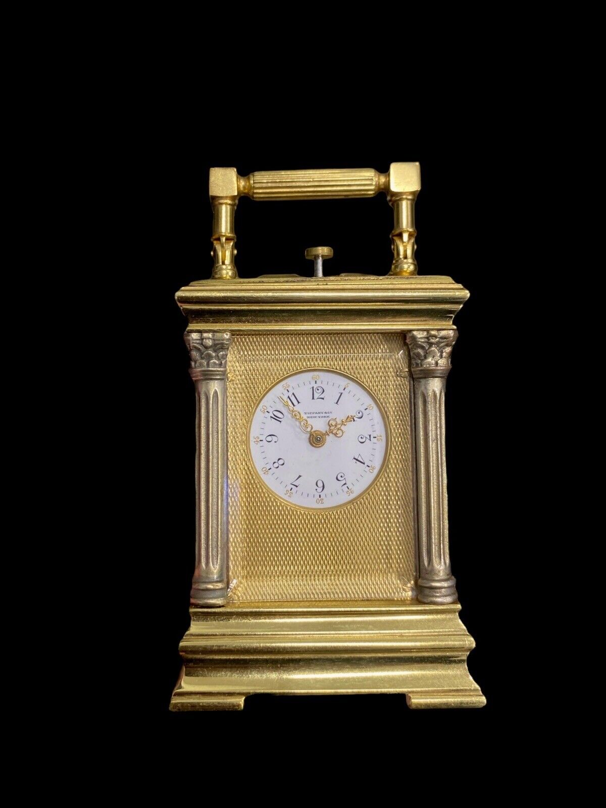 Tiffany & Co Antique French Miniature Carriage Clock Quarter Hour Repeater