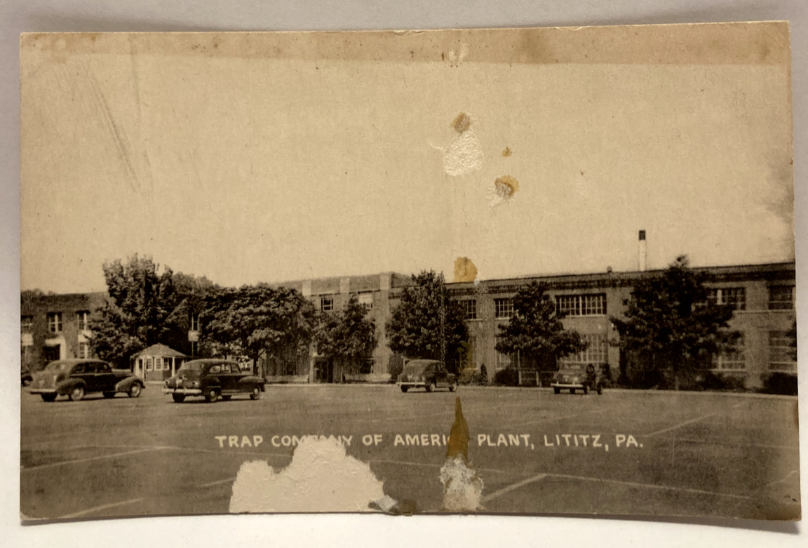 Trap Company of America Plant, Lititz, PA Pennsylvania Vintage Postcard