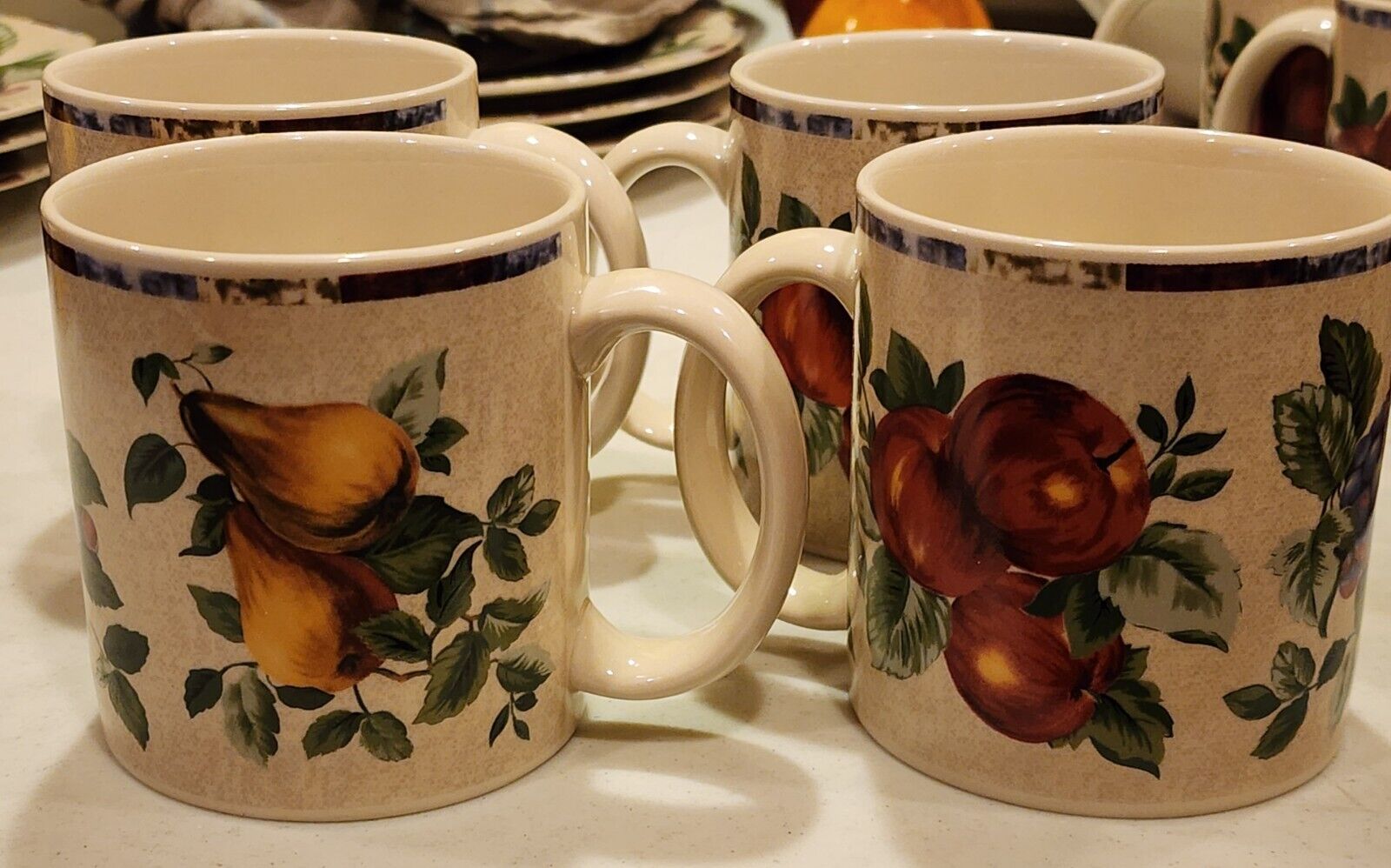 ONEIDA Sakura - Sonoma - Excell Home Fashions. Coffee Cup Mugs.  Set Of 4.