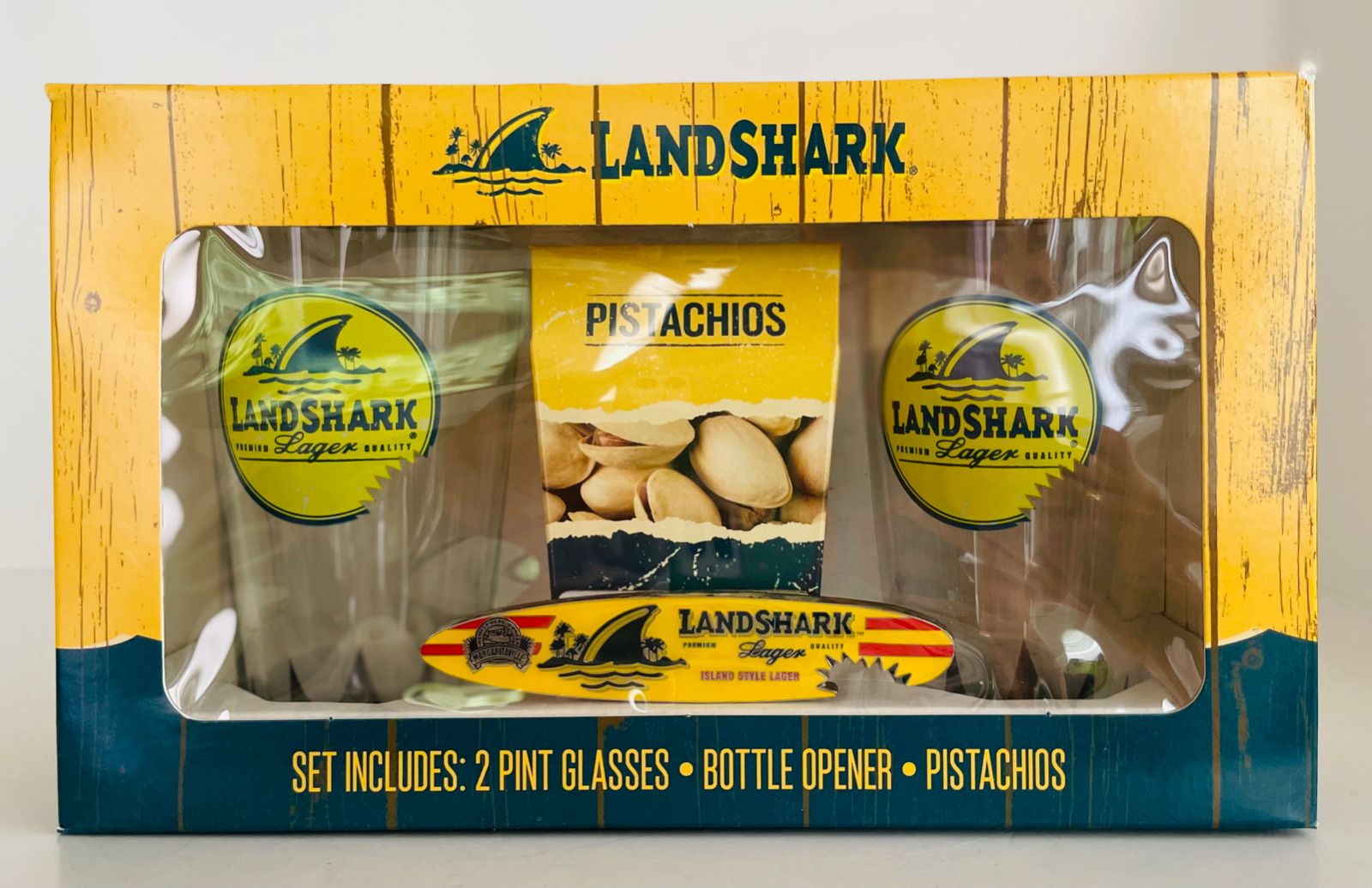 New Landshark Lager By Jimmy Buffet Deluxe Gift Set Parotheads Margaritaville