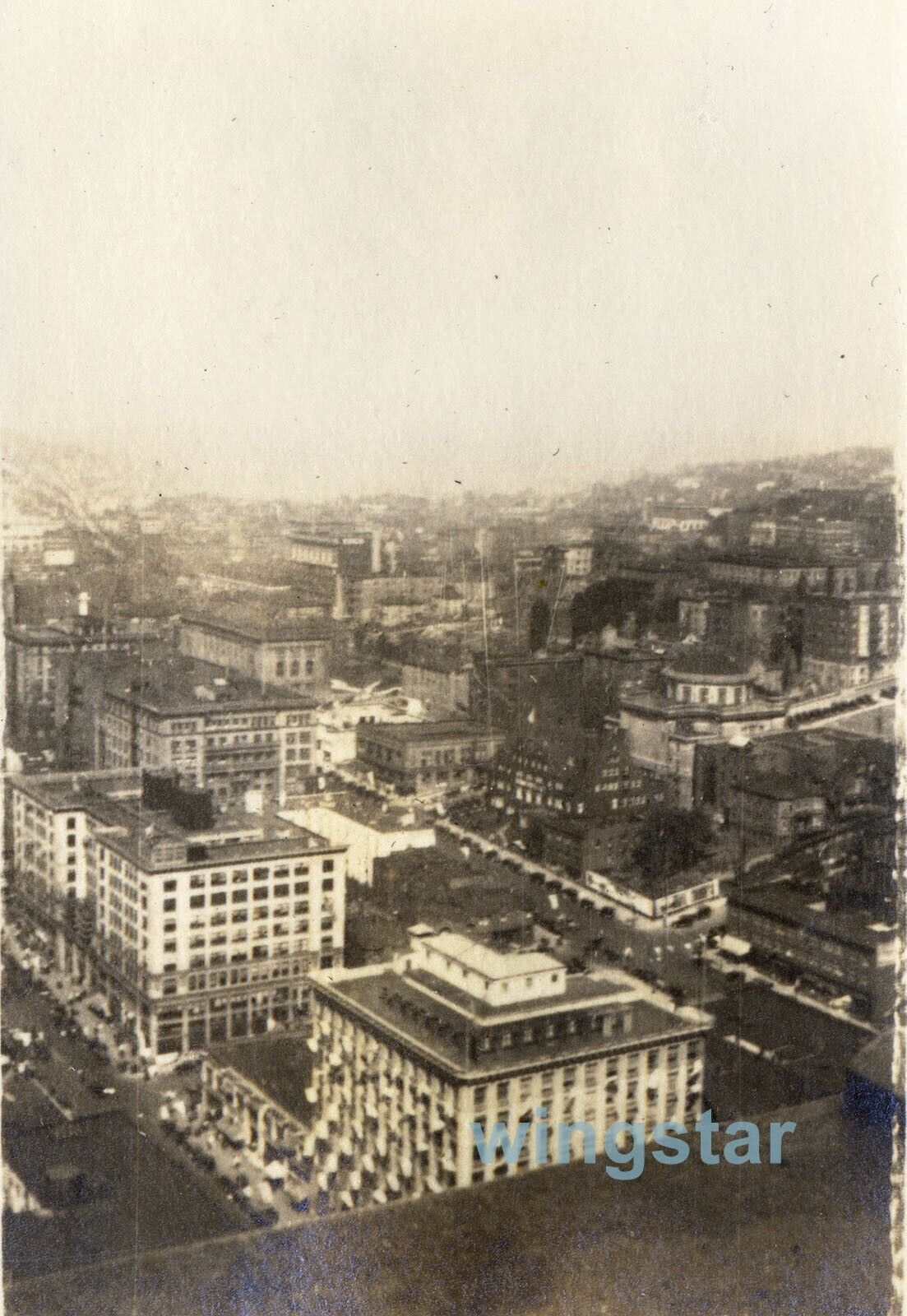 Original 1919 View of Downtown Seattle from Smith Tower Bldgs Vintage Old Photo