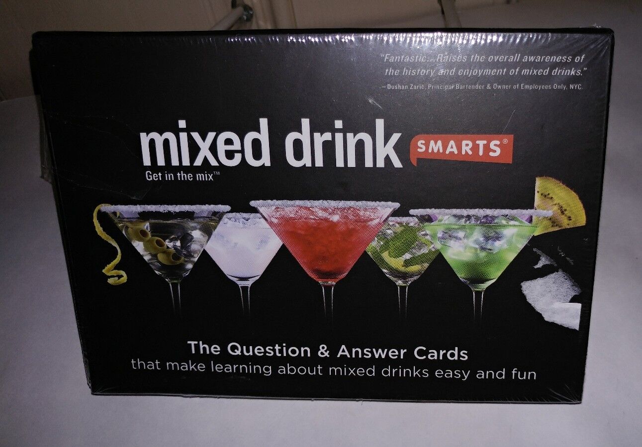 NEW SEALED BOX Mixed Drink Smarts Game Question & Answer Cards Tips & Recipes