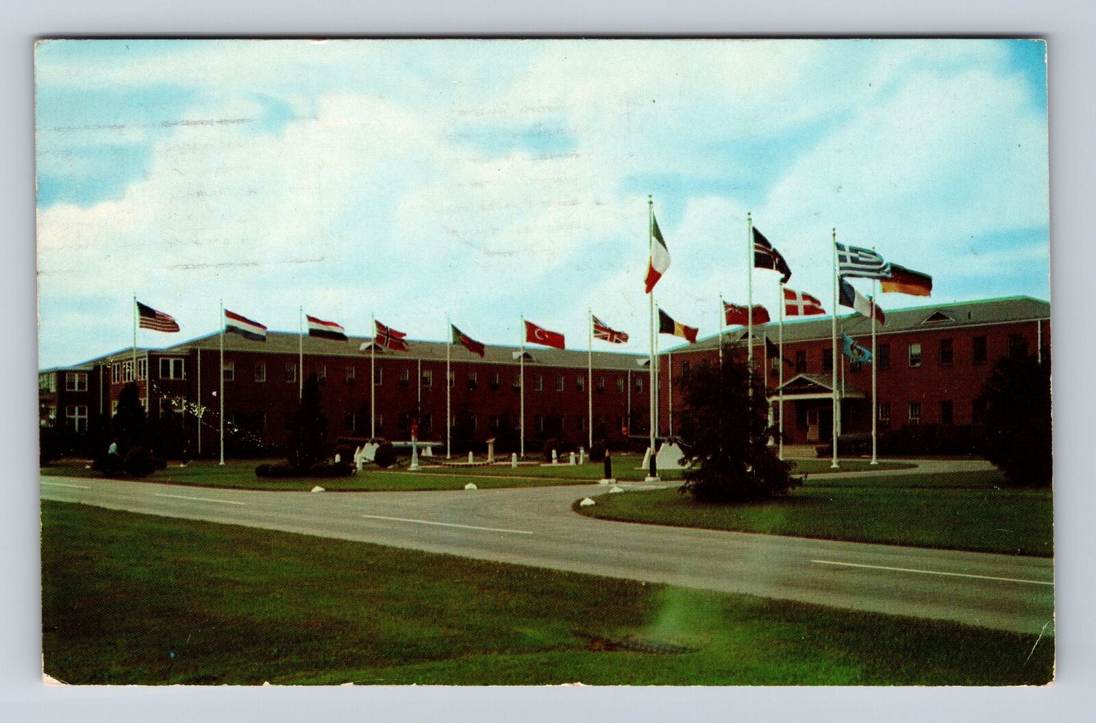 Norfolk VA-Virginia, Nato Headquarters, Antique, Vintage c1958 Souvenir Postcard
