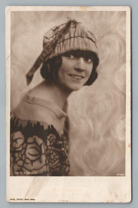 Asta Nihlsen Danish Silent Film Actress~Antique Flapper Girl RPPC Photo Denmark