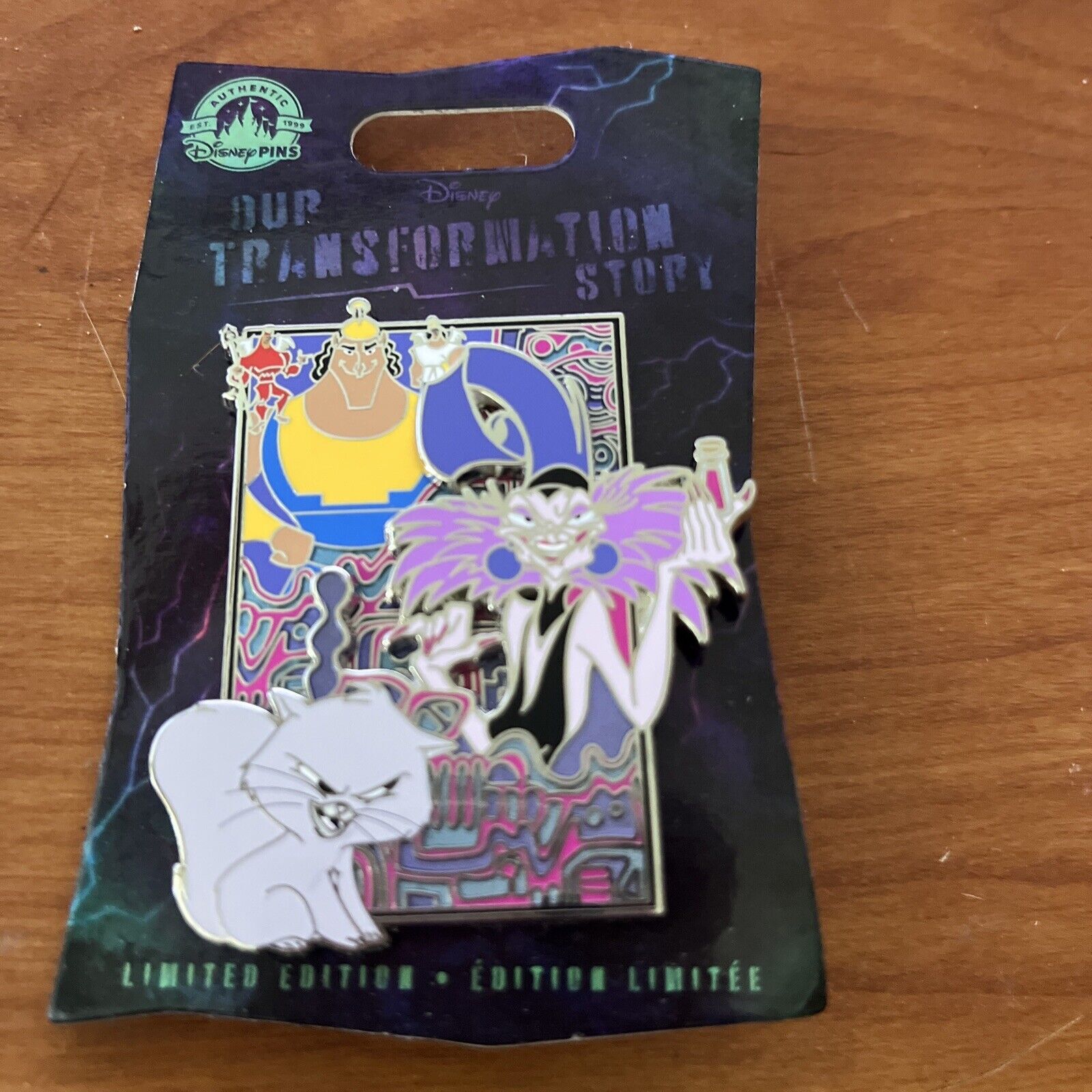 Disney Parks EMPERORS NEW GROOVE Our Transformation Story Pin Cat Yzma Pin LE
