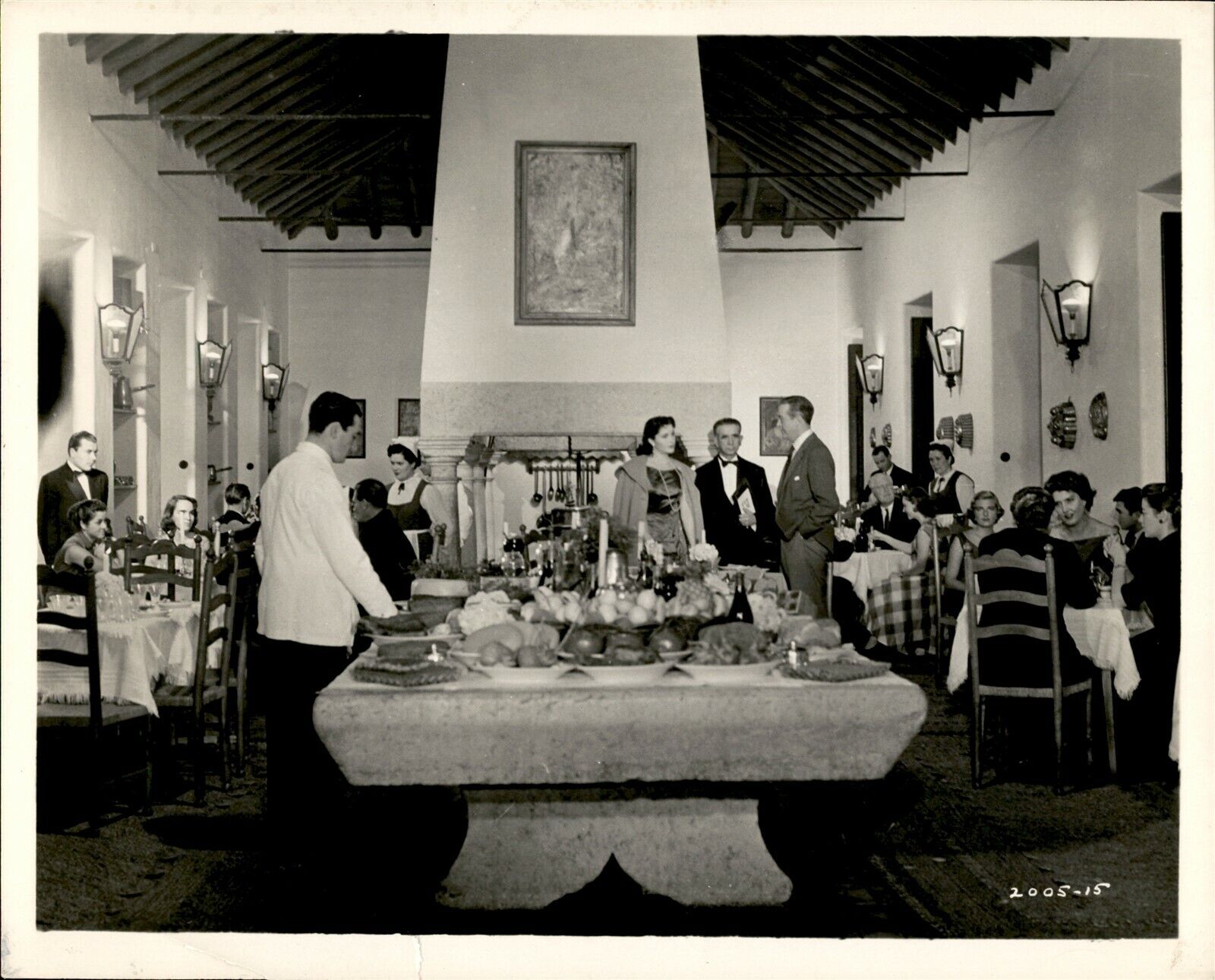 GA124 Original Photo LISBON PORTUGAL Elegant Banquet Tourists on Vacation Resort
