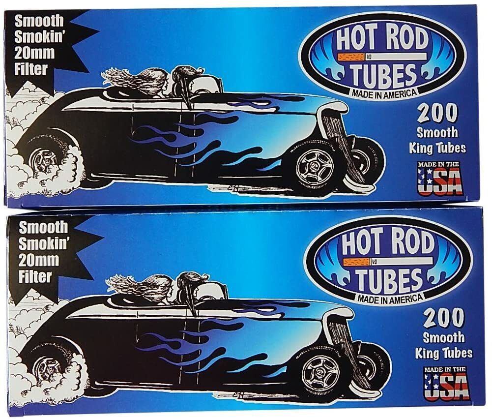 Hot Rod Cigarette Tubes, Smooth King Size 200 Count Per Box (Full Case) [50 B...