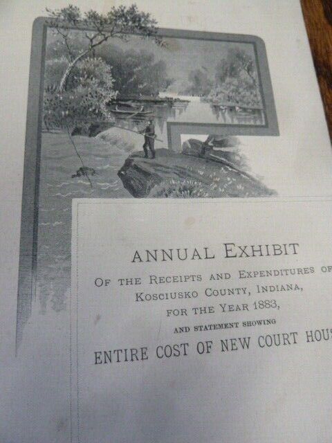 Annual Exhibit of the Receipts Expenditures 1883-1884 Kosciusko County Indiana