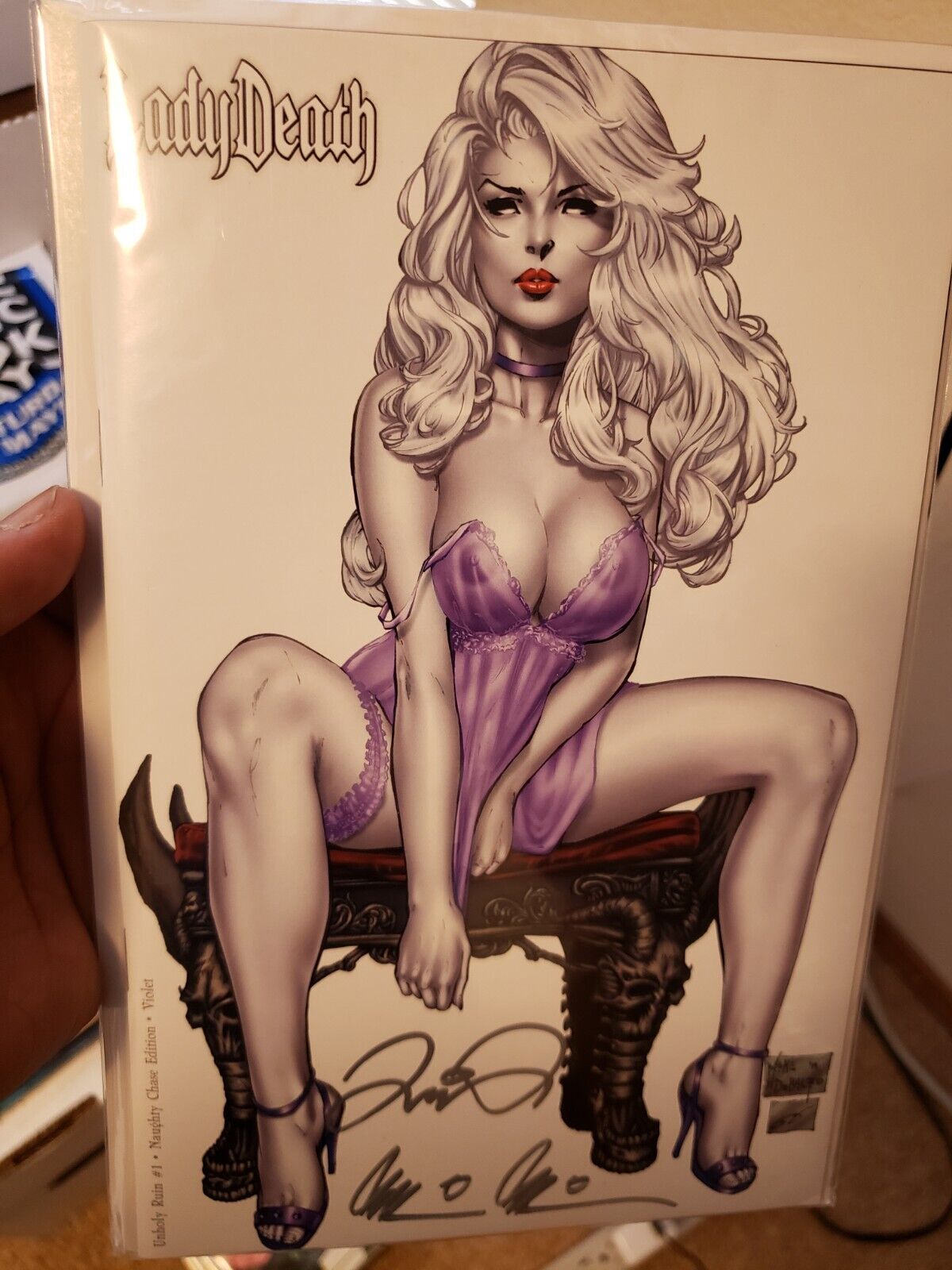 LADY DEATH : Unholy Ruin #1 : CHASE EDITION VIOLET, RARE 