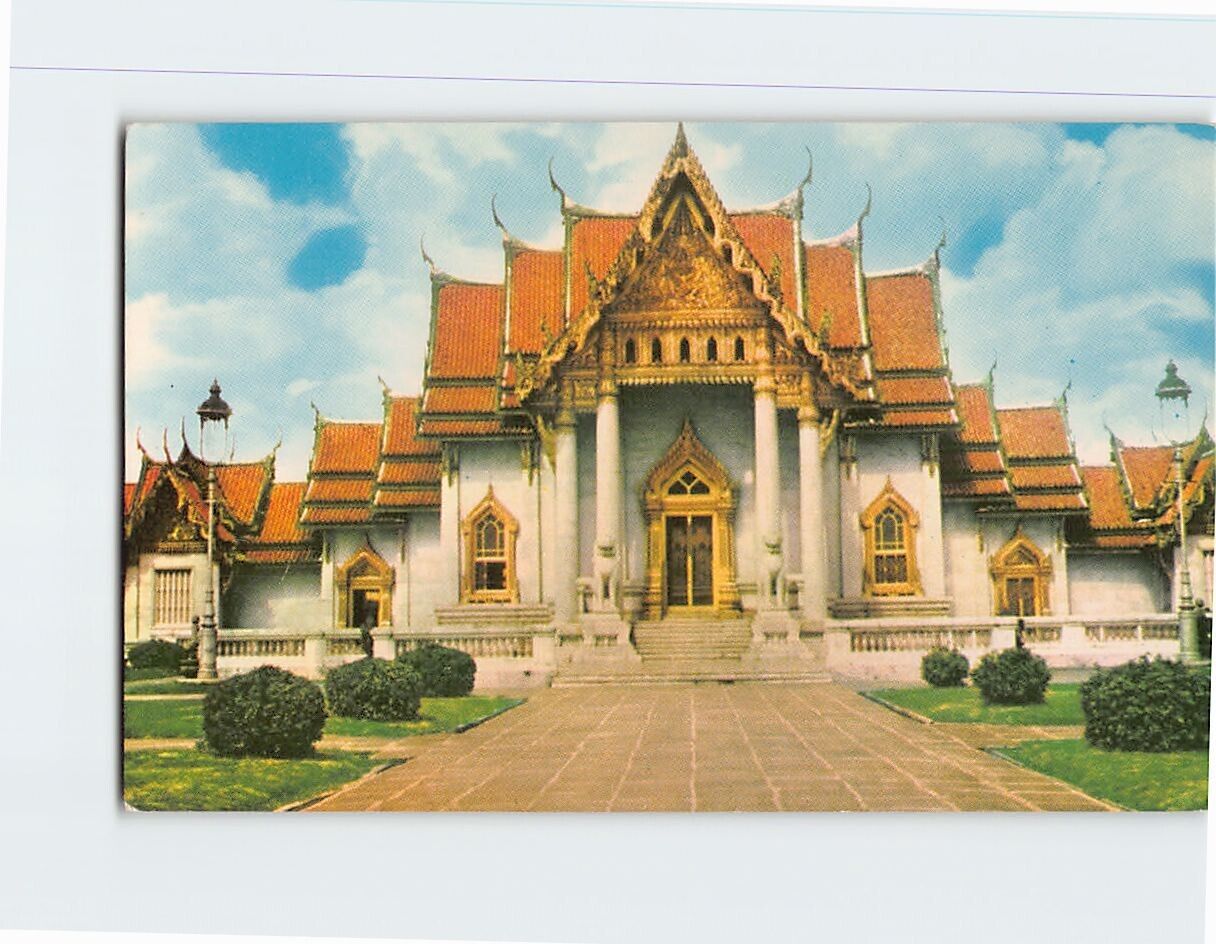 Postcard Scene of the chapel The Marble Temple Bangkok Thailand