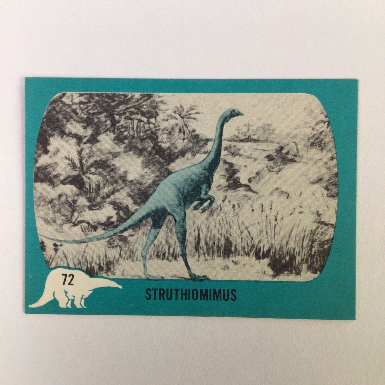 1961 Nu-Cards Dinosaur Series 72 Struthiomimus
