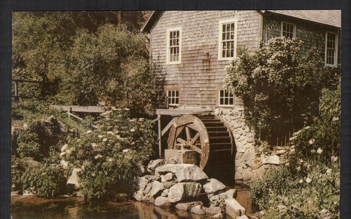 Brewster MA Postcard Oldest Water Mill In America Since 1660 Unposted Chrome
