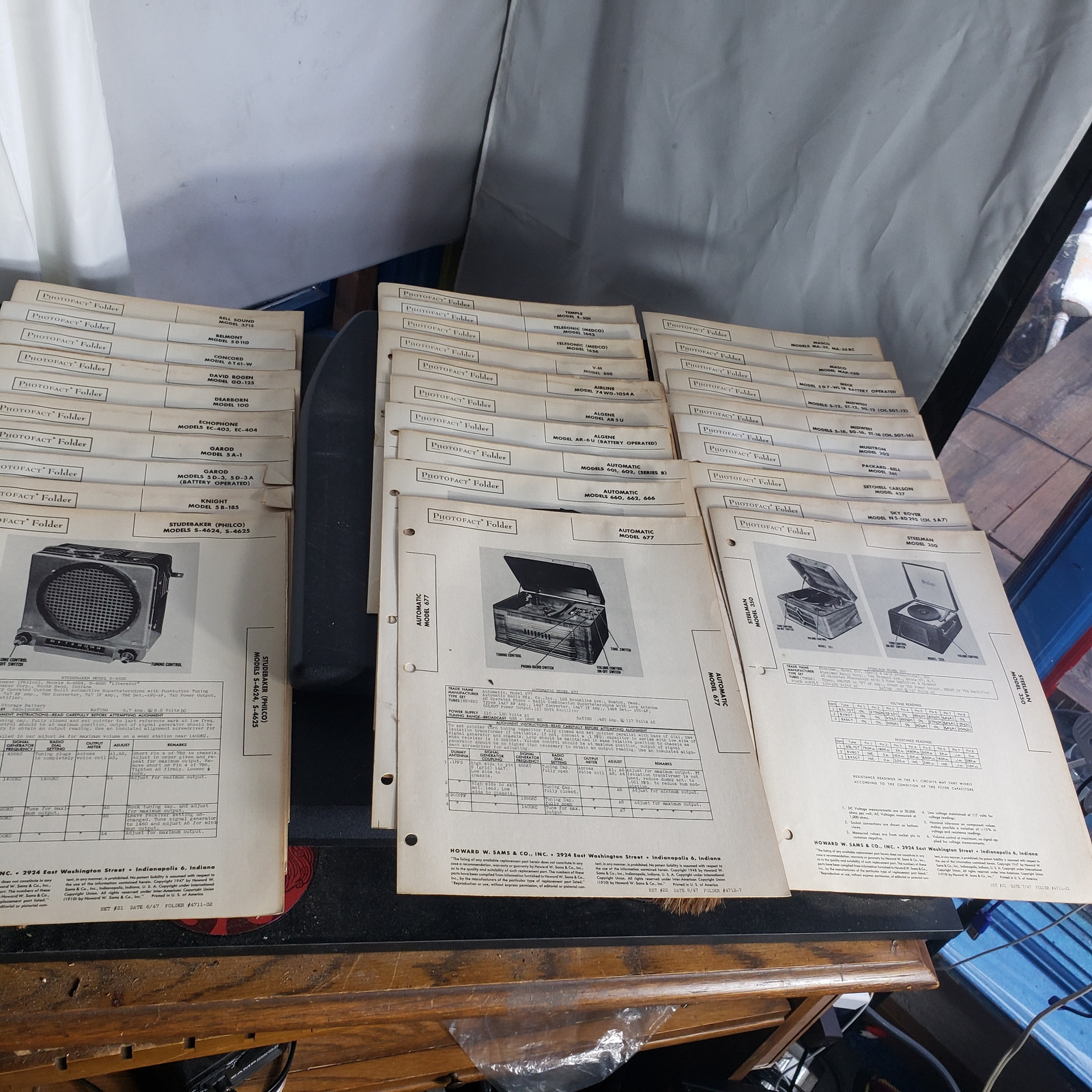 Vintage Photofact 30 Folderslot Antique Radio & Phonograph Schematics Part List 