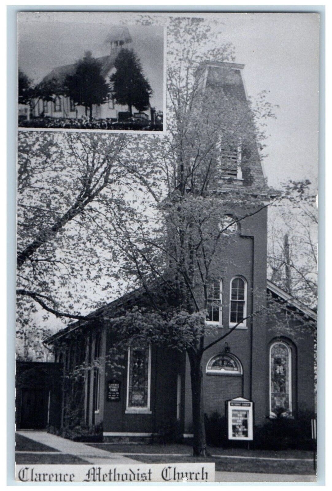 c1950's Clarence Methodist Church Clarence New York NY RPPC Photo Postcard