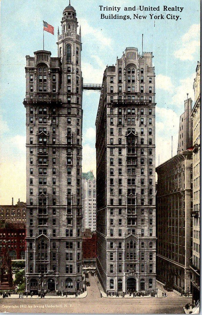 1914, Trinity & United Realty Building, NEW YORK CITY, New York Postcard