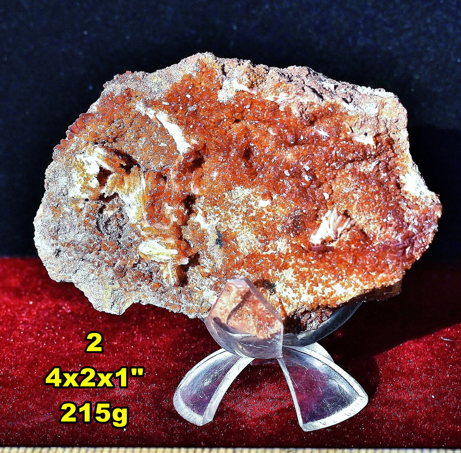 Brilliant Red VANADINITE Mineral Specimen * 3-4