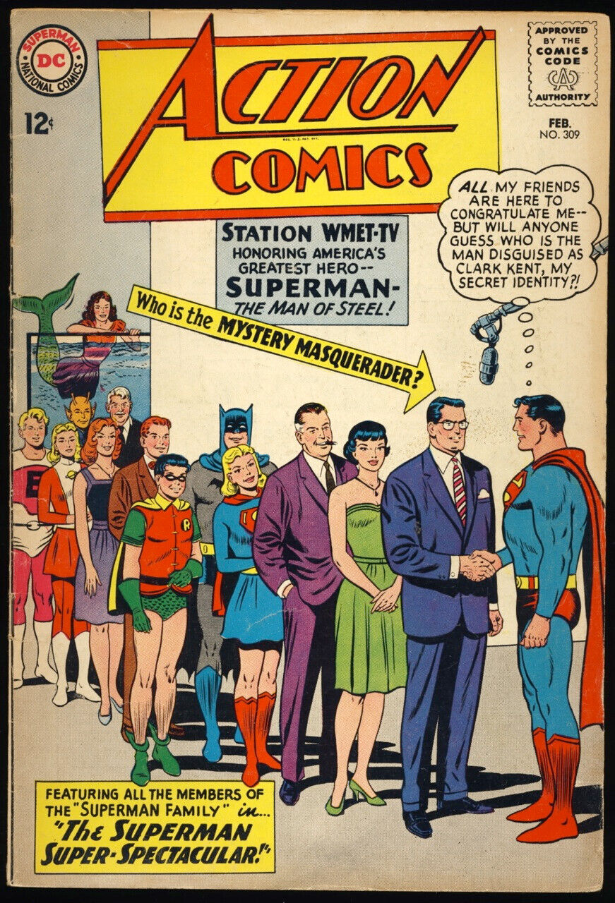 ACTION COMICS #309 1964 VG/FN JOHN F KENNEDY Disguised As CLARK KENT SUPERMAN